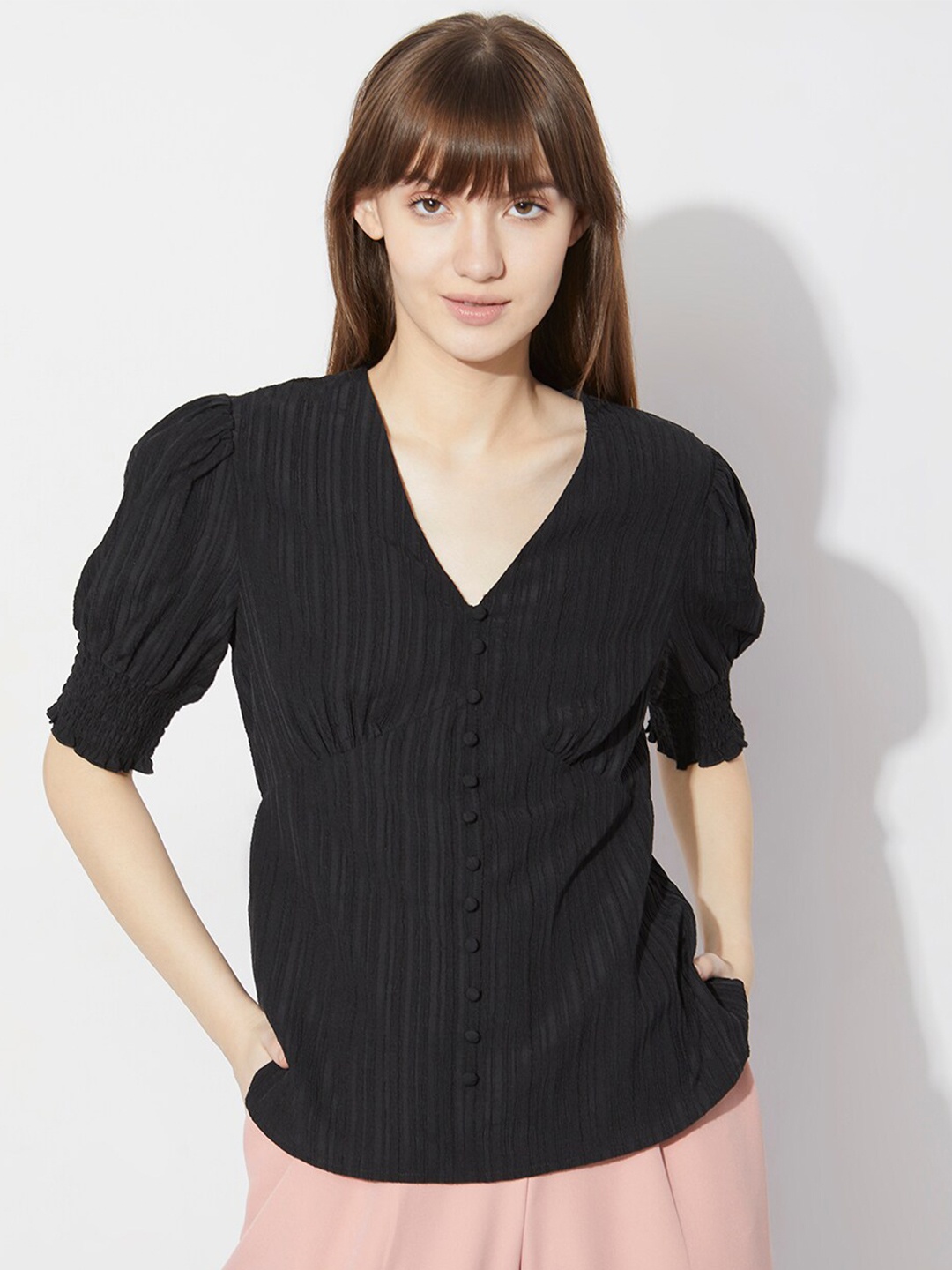 

Vero Moda Puff Sleeves Top, Black