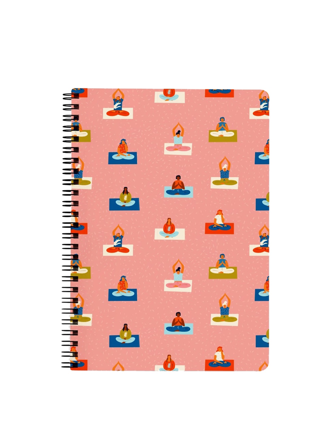 

The Art People Power Yoga Poses Printed Wiro Bound A5 Ruled Notebook, Pink