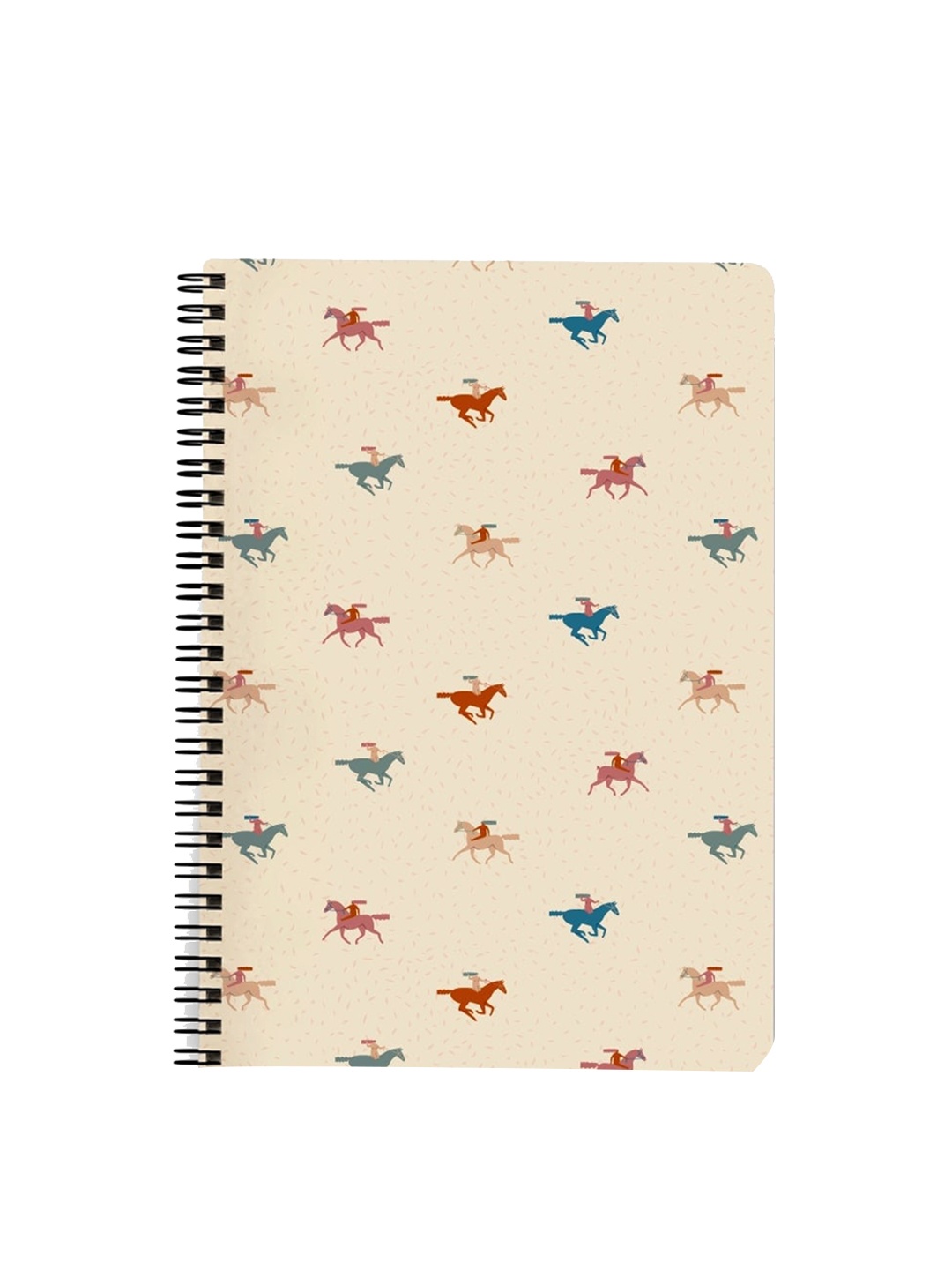 

The Art People Horse Rider Printed Wiro Bound Ruled Notebook, Beige