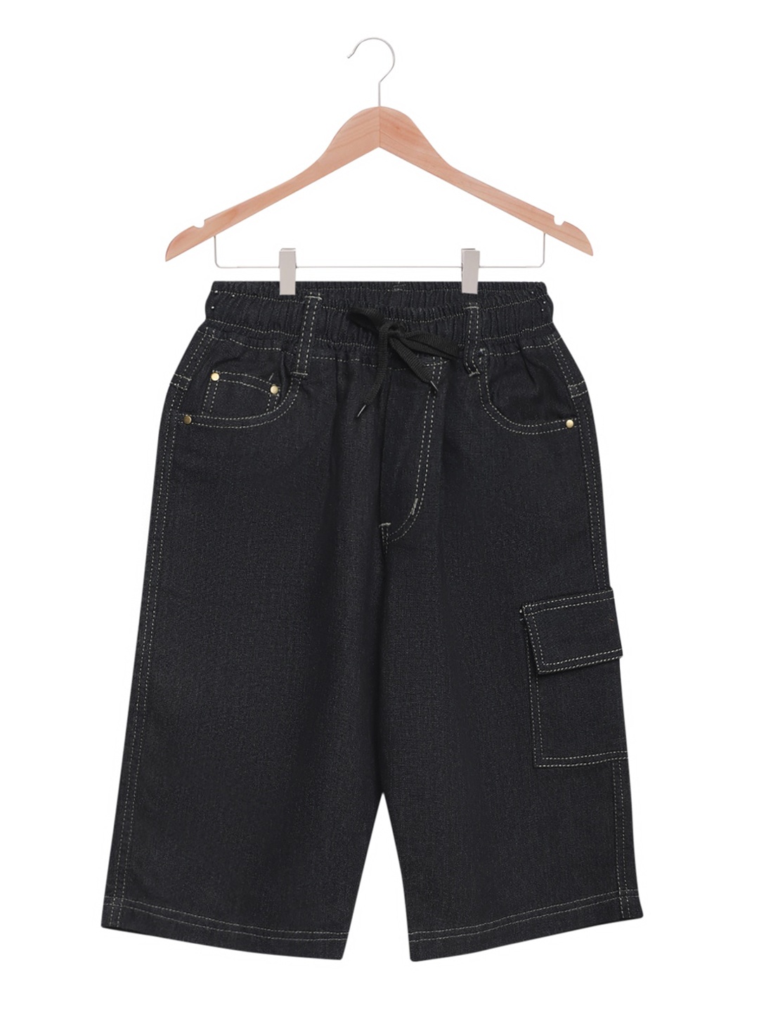 

Killer Boys Mid Rise Denim Shorts, Black