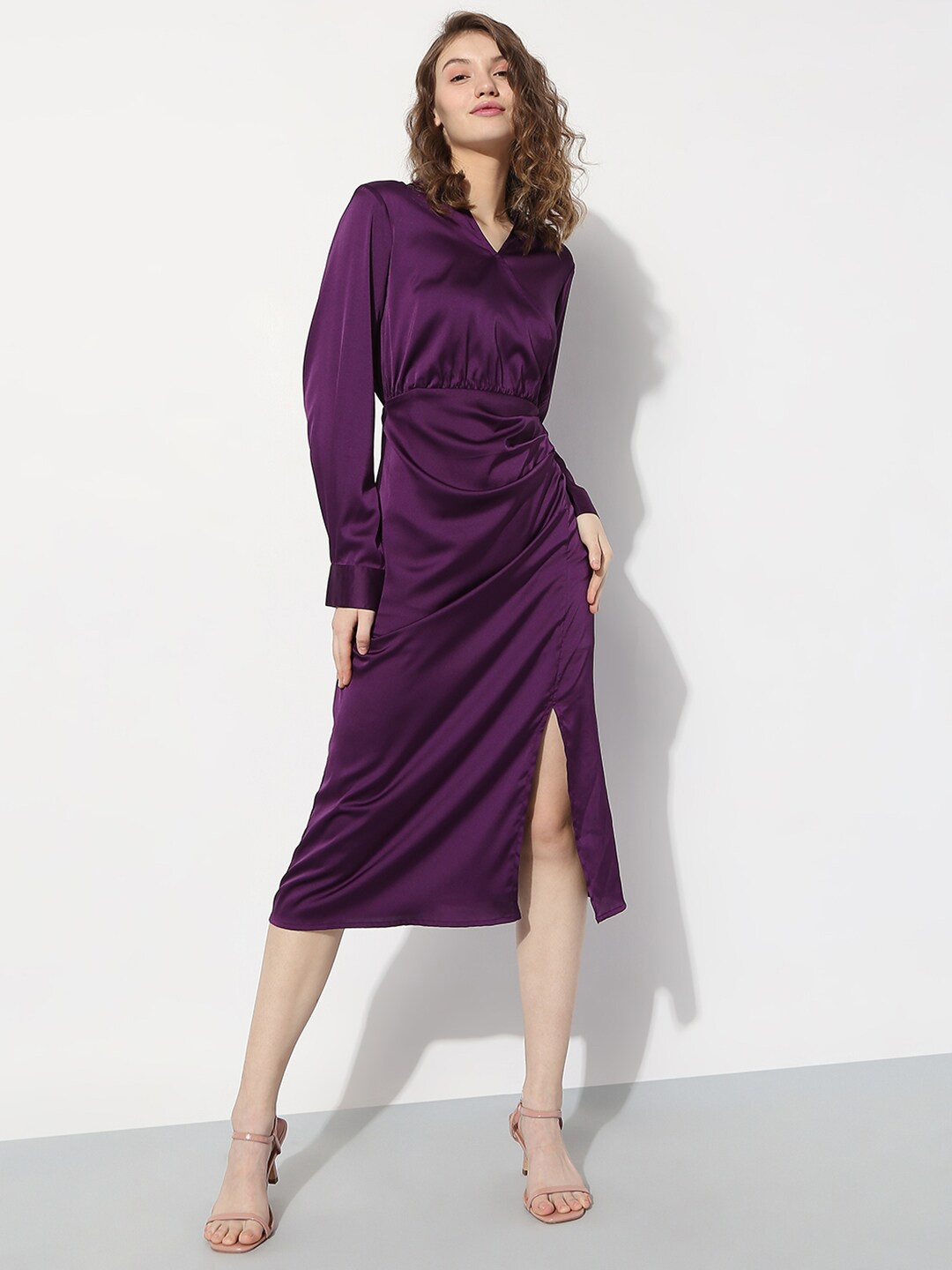 

Vero Moda Ruched Sheath Midi Dress, Purple