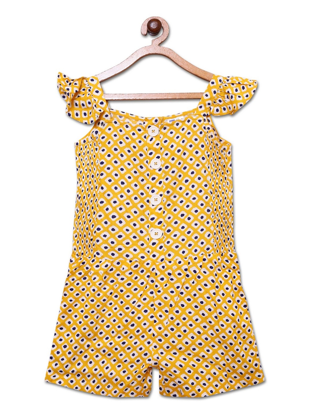 

612League Girls Floral Print A-Line Dress, Yellow