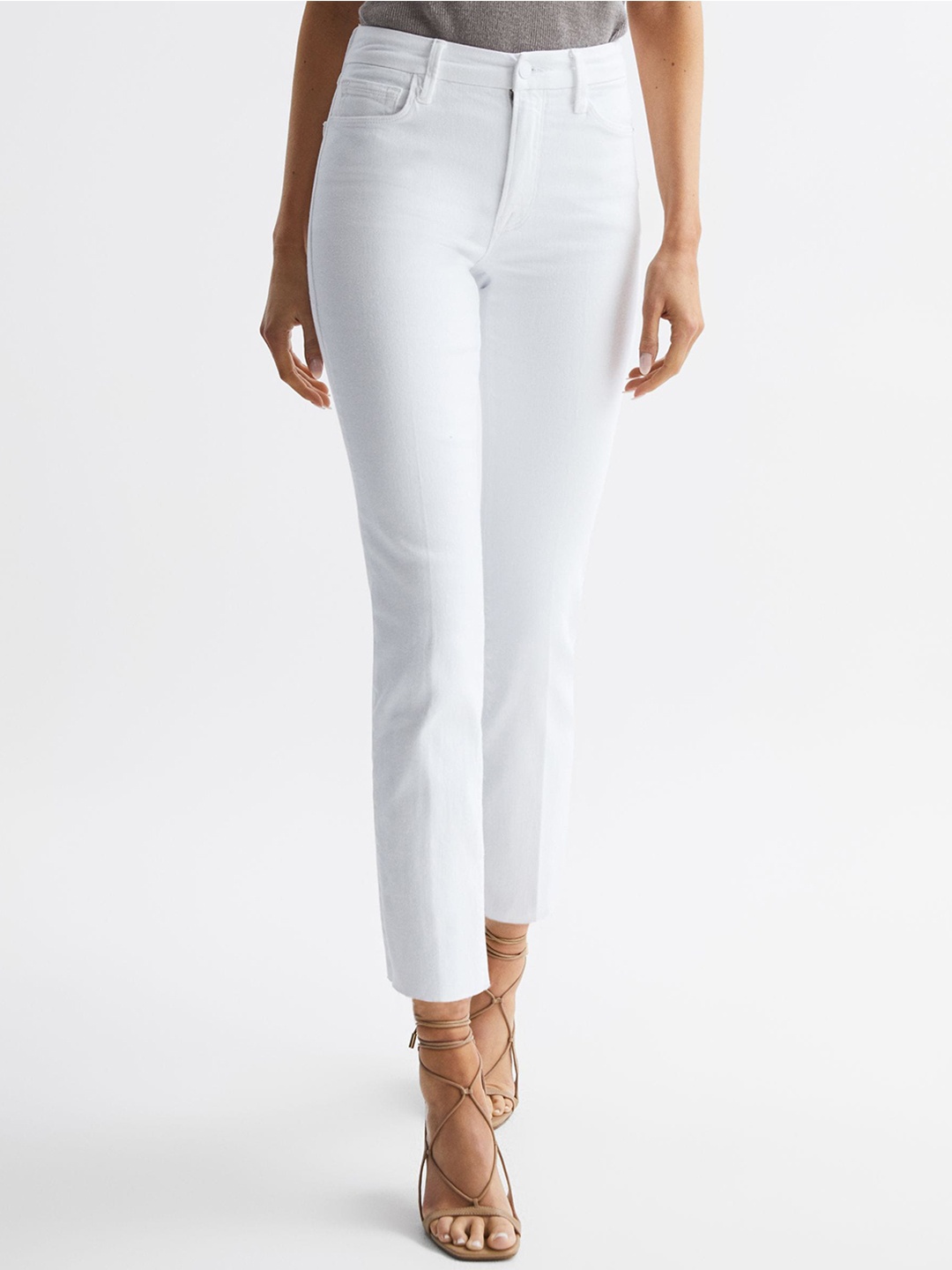 

LEE TEX Women Mid-Rise Skinny Fit Stretchable Clean Look Jeans, White