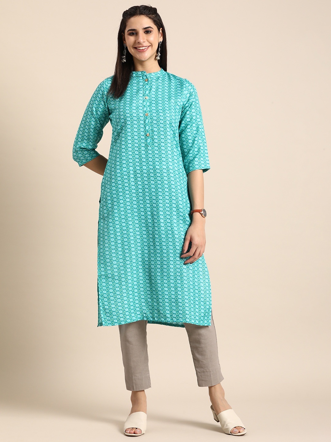 

Anouk Women Ethnic Motifs Printed Kurta, Blue