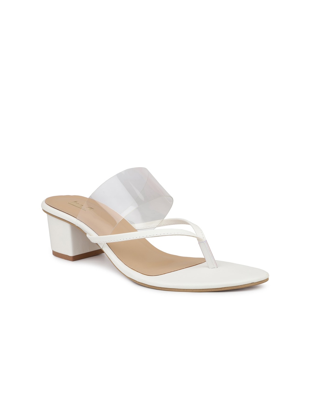 

Inc 5 Open Toe Block Heels, White