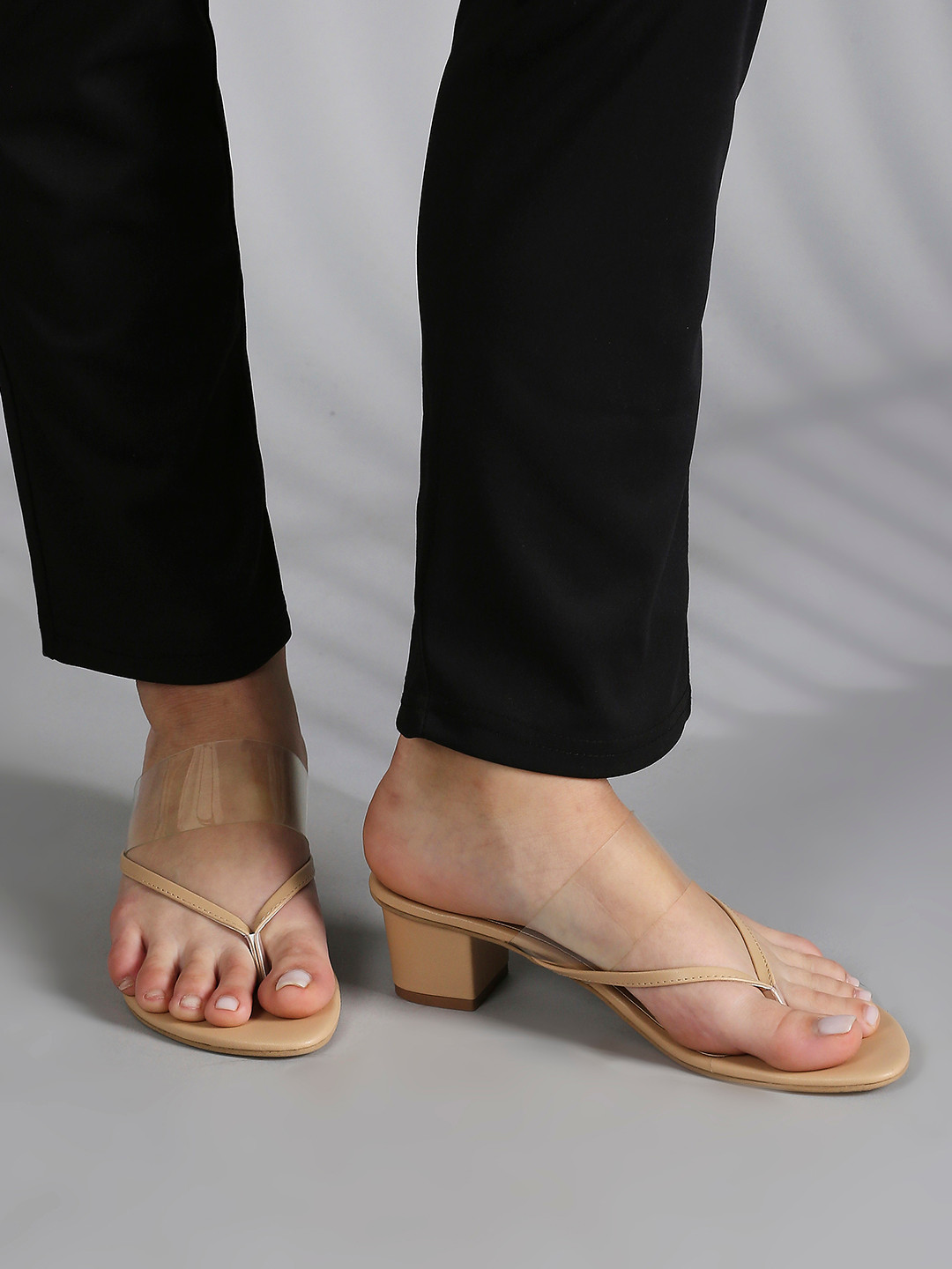 

Inc 5 Open Toe Block Heels, Beige