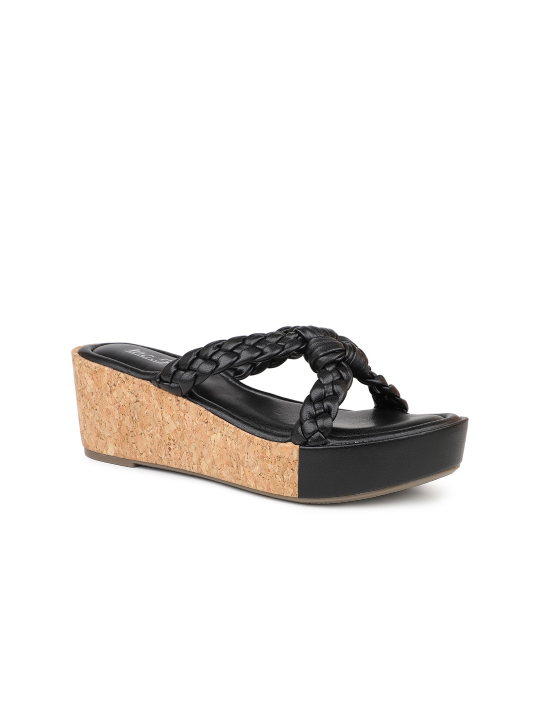

Inc 5 Braided Open Toe Wedges, Black