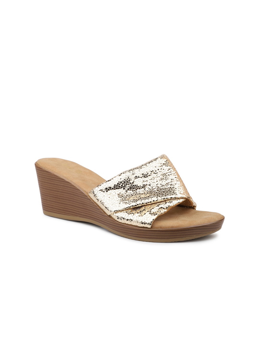 

Inc 5 Embellished Open Toe Wedges, Gold