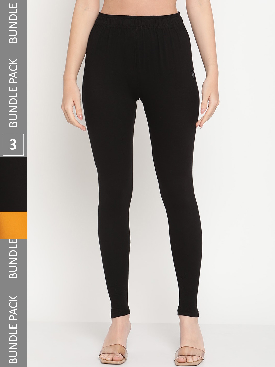 

TAG 7 Pack Of 3 Ankle-Length Leggings, Black