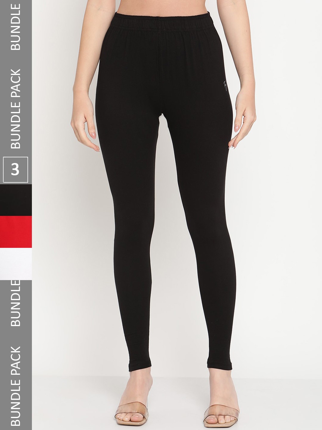 

TAG 7 Pack Of 3 Ankle Length Leggings, Black