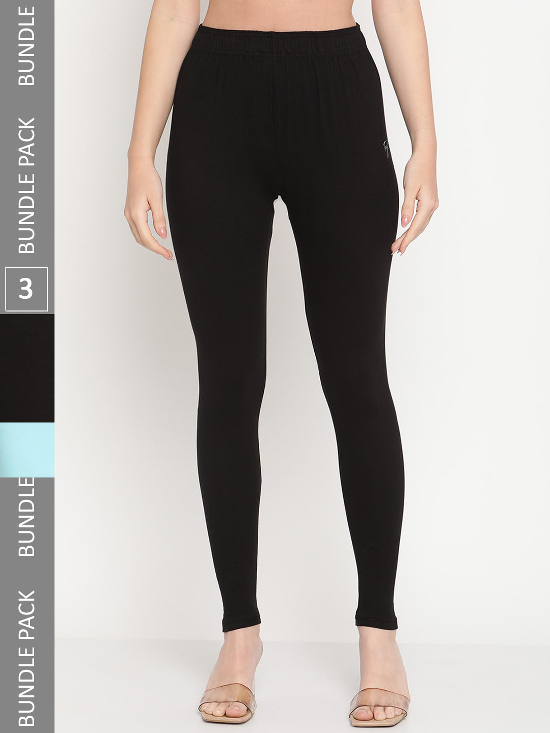 

TAG 7 Pack Of 3 Ankle Length Leggings, Black