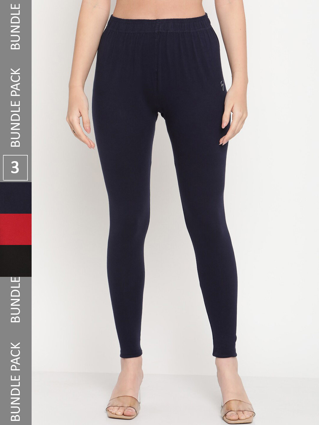 

TAG 7 Pack Of 3 Ankle Length Leggings, Black