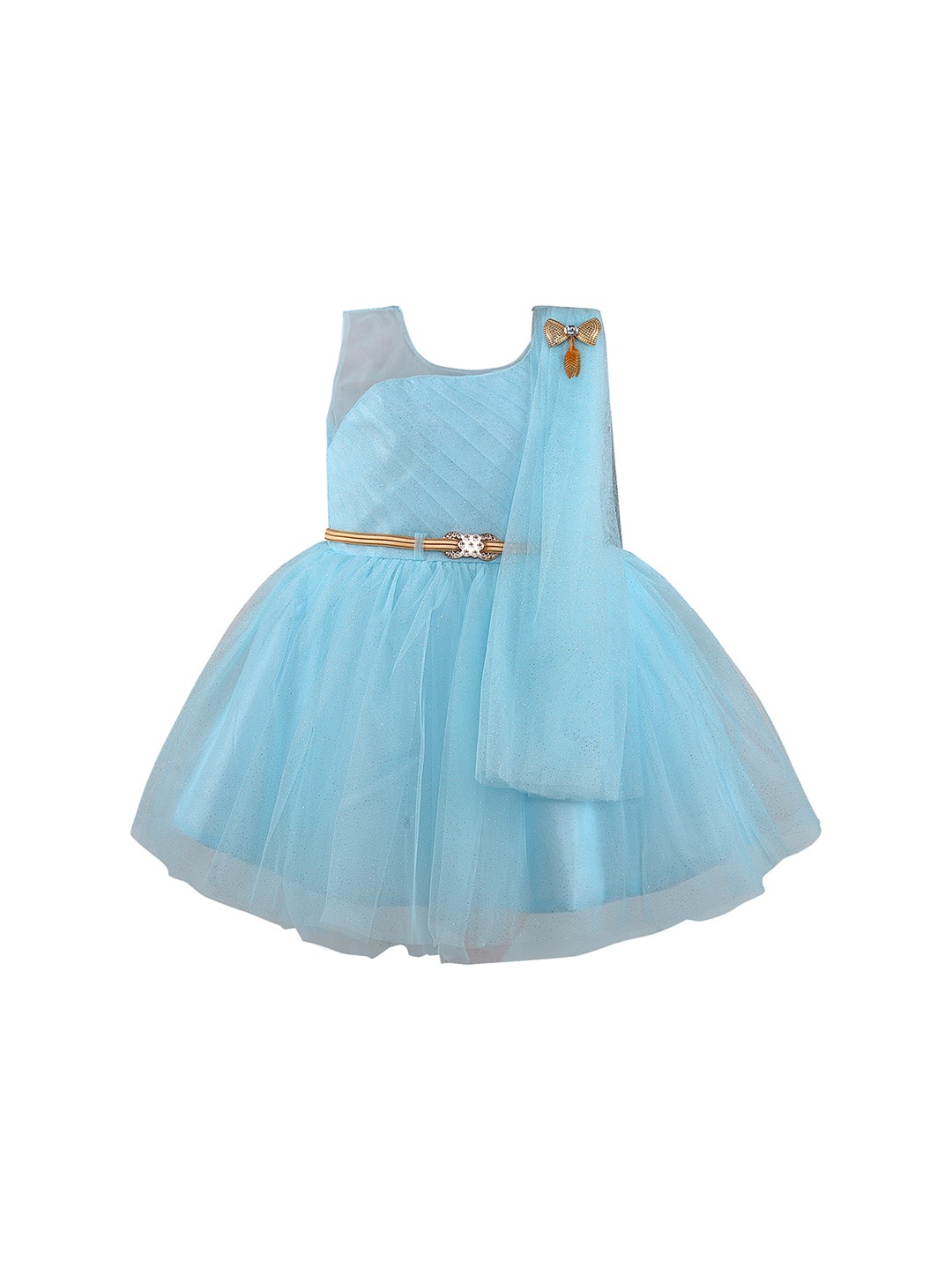 

Wish Karo Girls Net Fit & Flare Dress, Blue