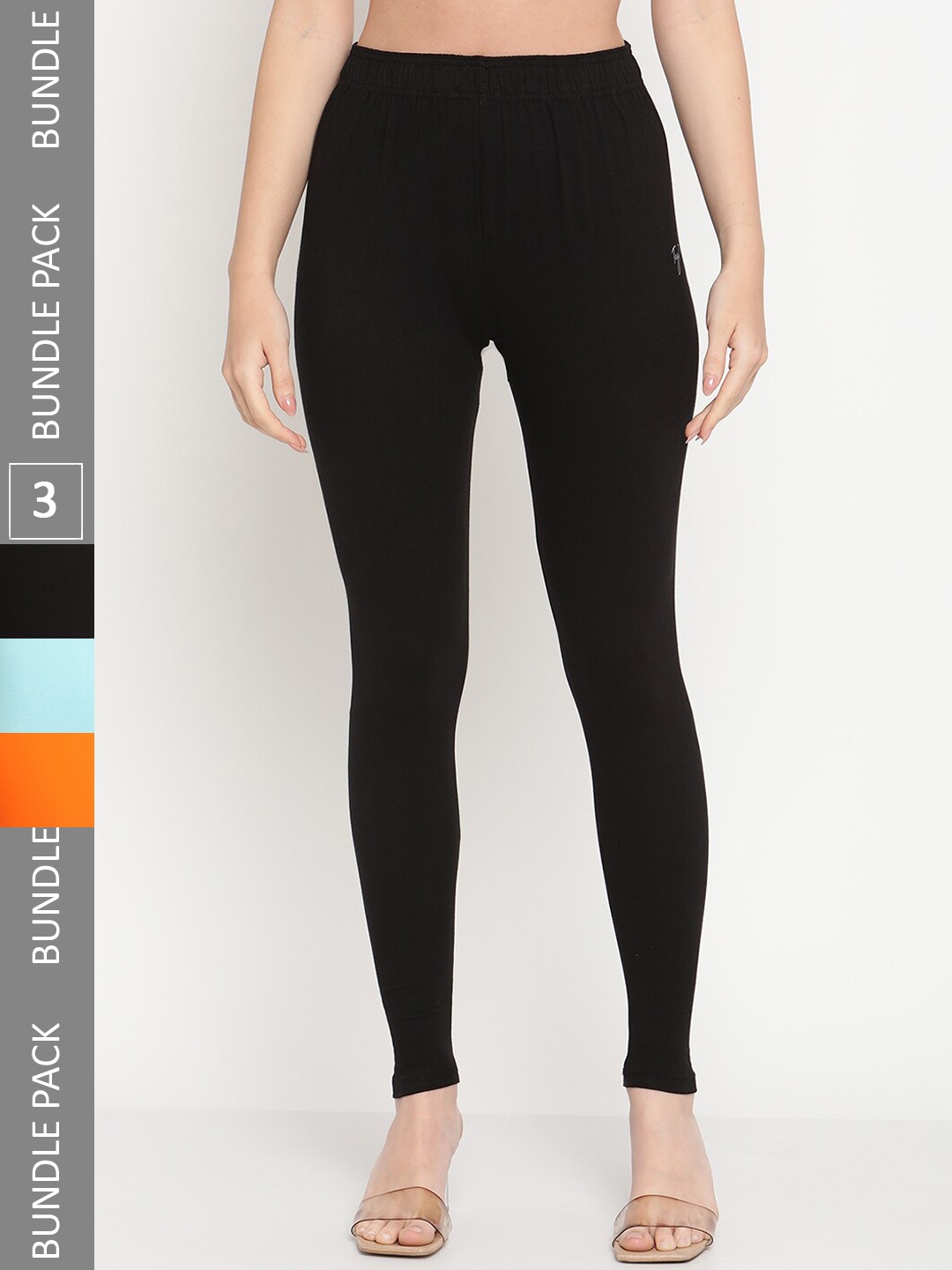 

TAG 7 Pack Of 3 Ankle Length Leggings, Black
