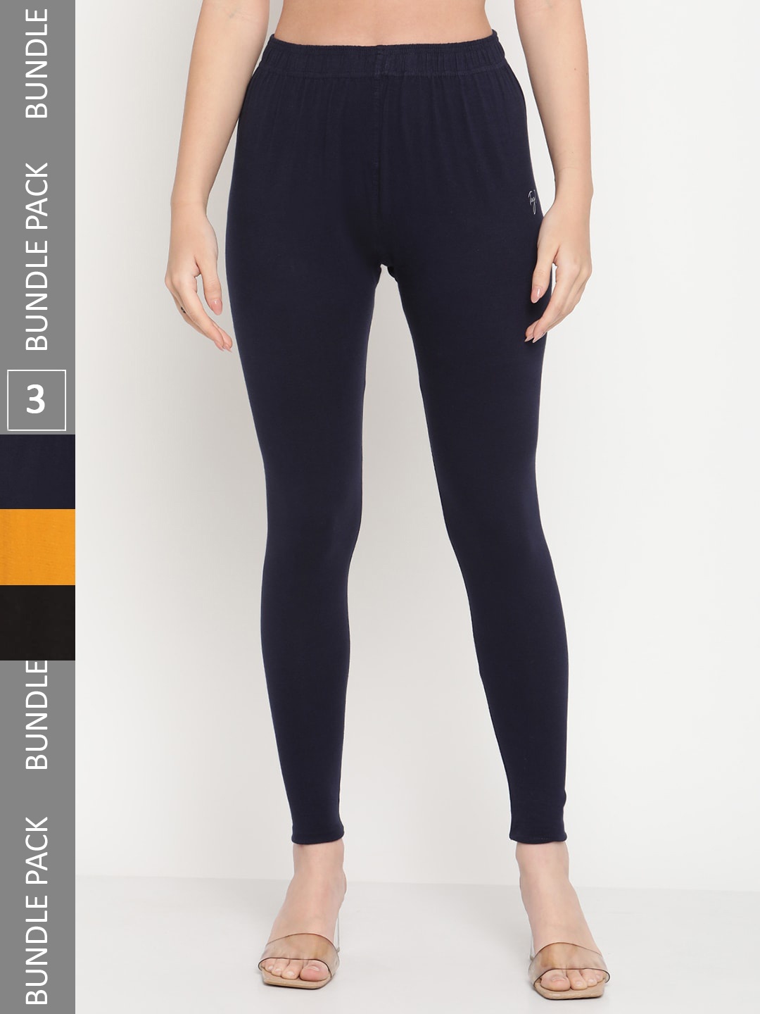 

TAG 7 Pack Of 3 Ankle Length Leggings, Black
