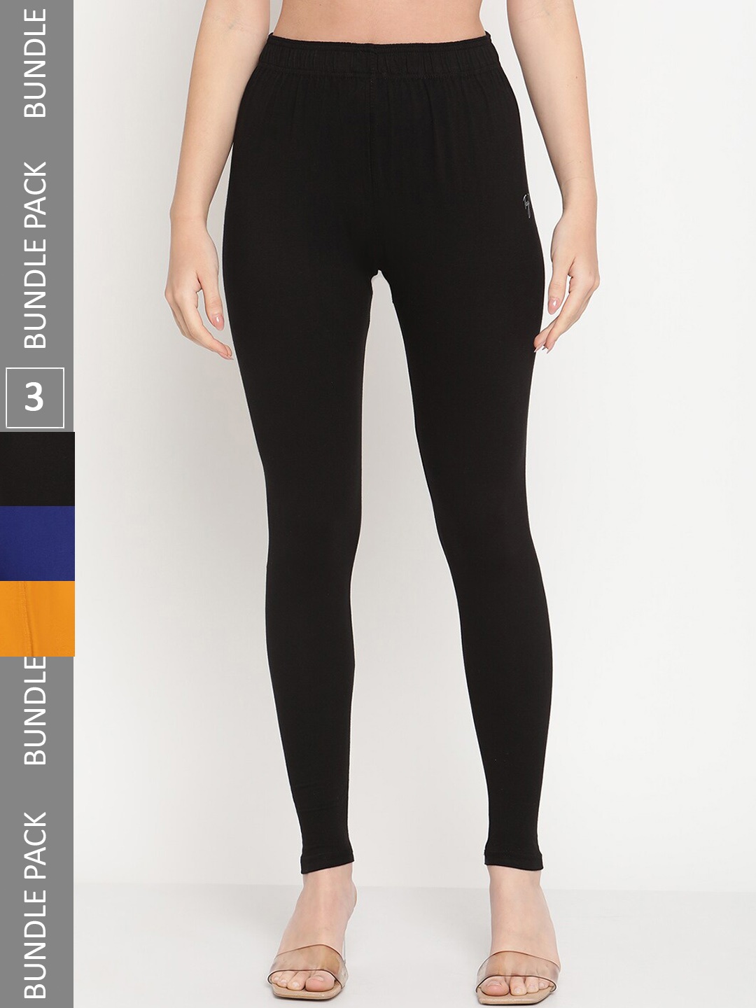 

TAG 7 Pack Of 3 Ankle Length Leggings, Black