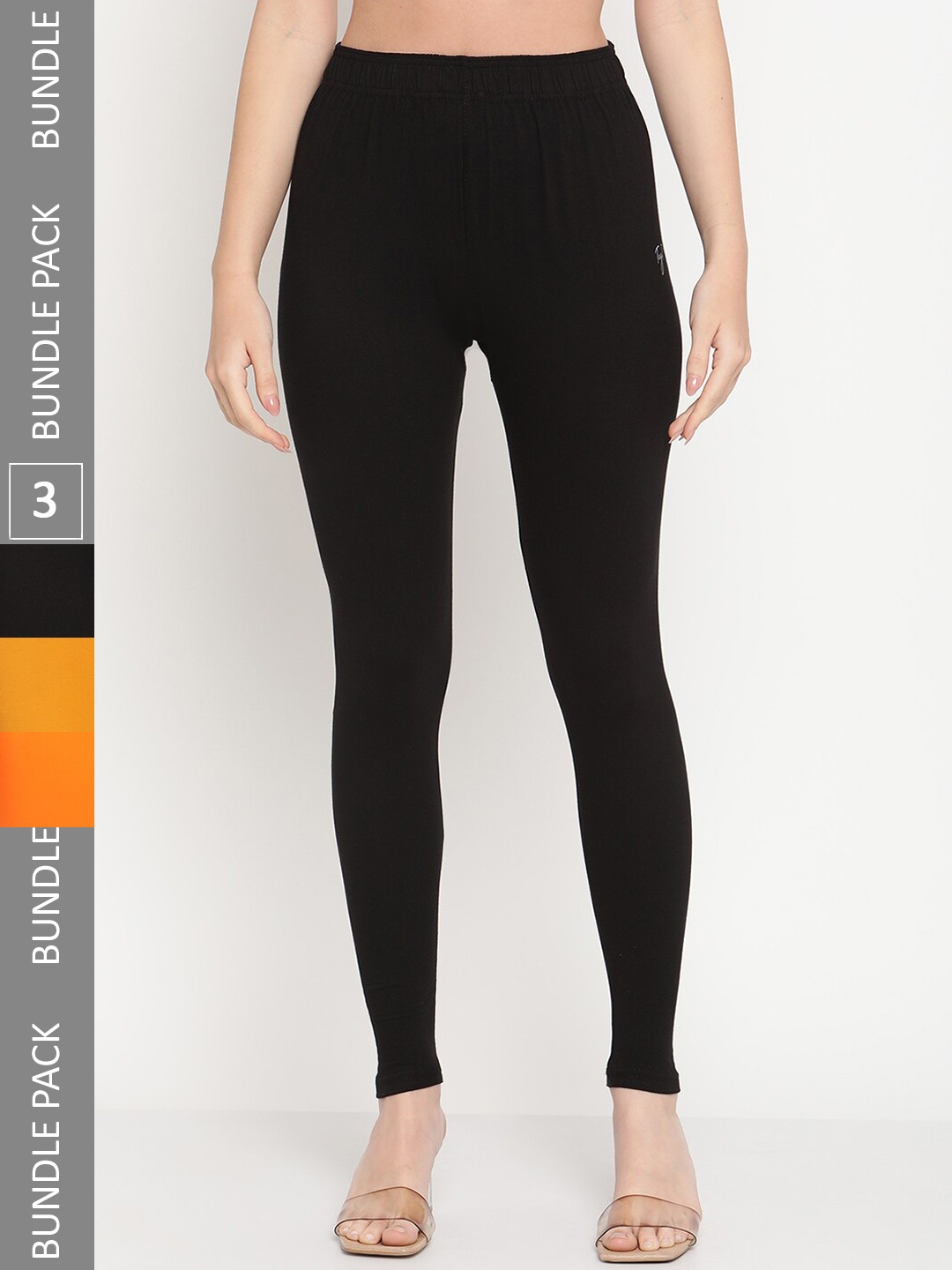 

TAG 7 Pack Of 3 Ankle Length Leggings, Black