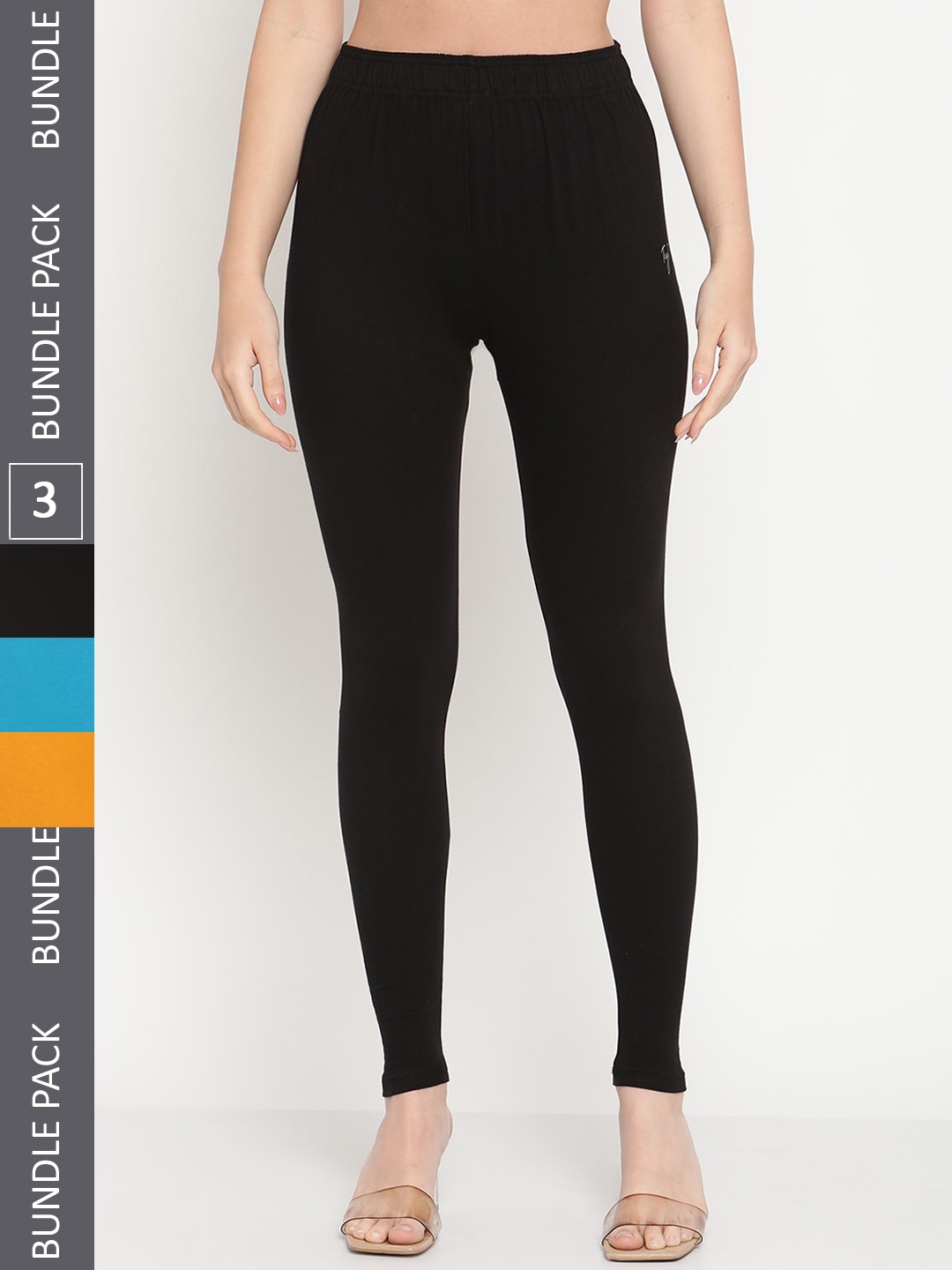 

TAG 7 Pack Of 3 Ankle-Length Leggings, Black