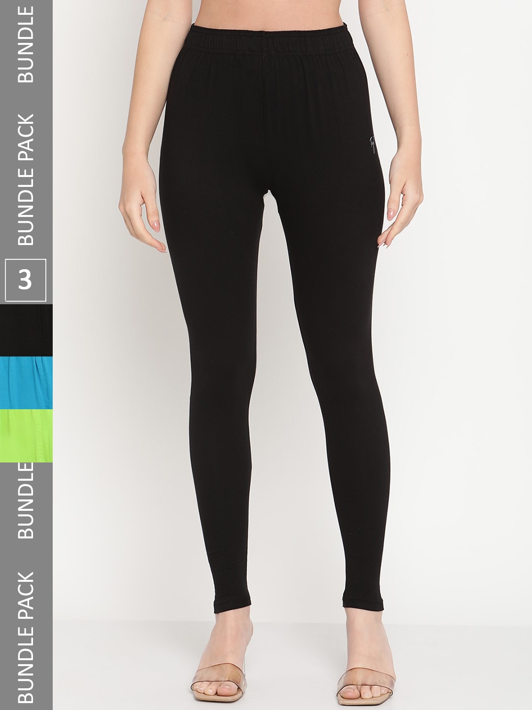 

TAG 7 Pack Of 3 Ankle-Length Leggings, Black