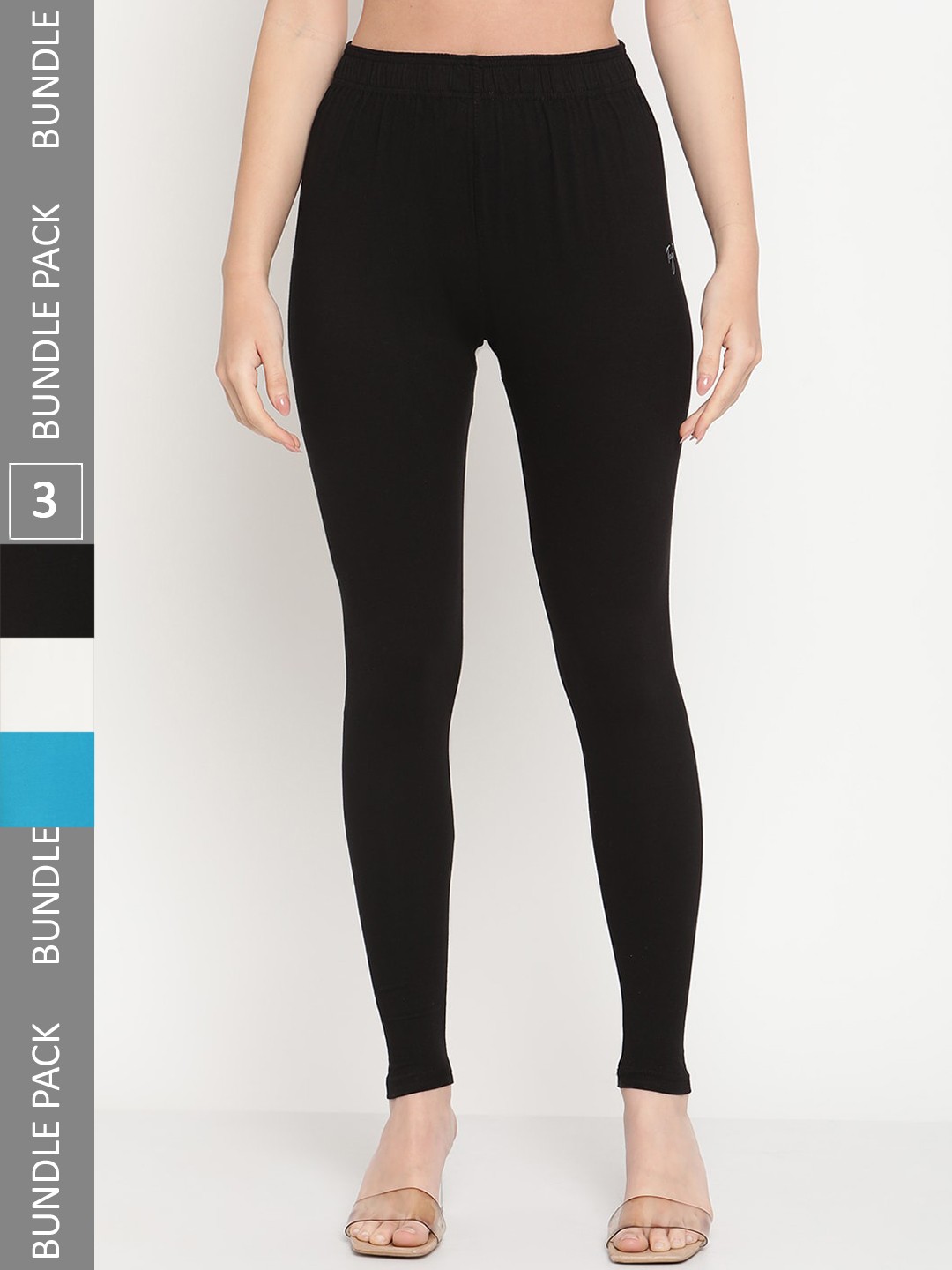 

TAG 7 Pack Of 3 Ankle Length Leggings, Black