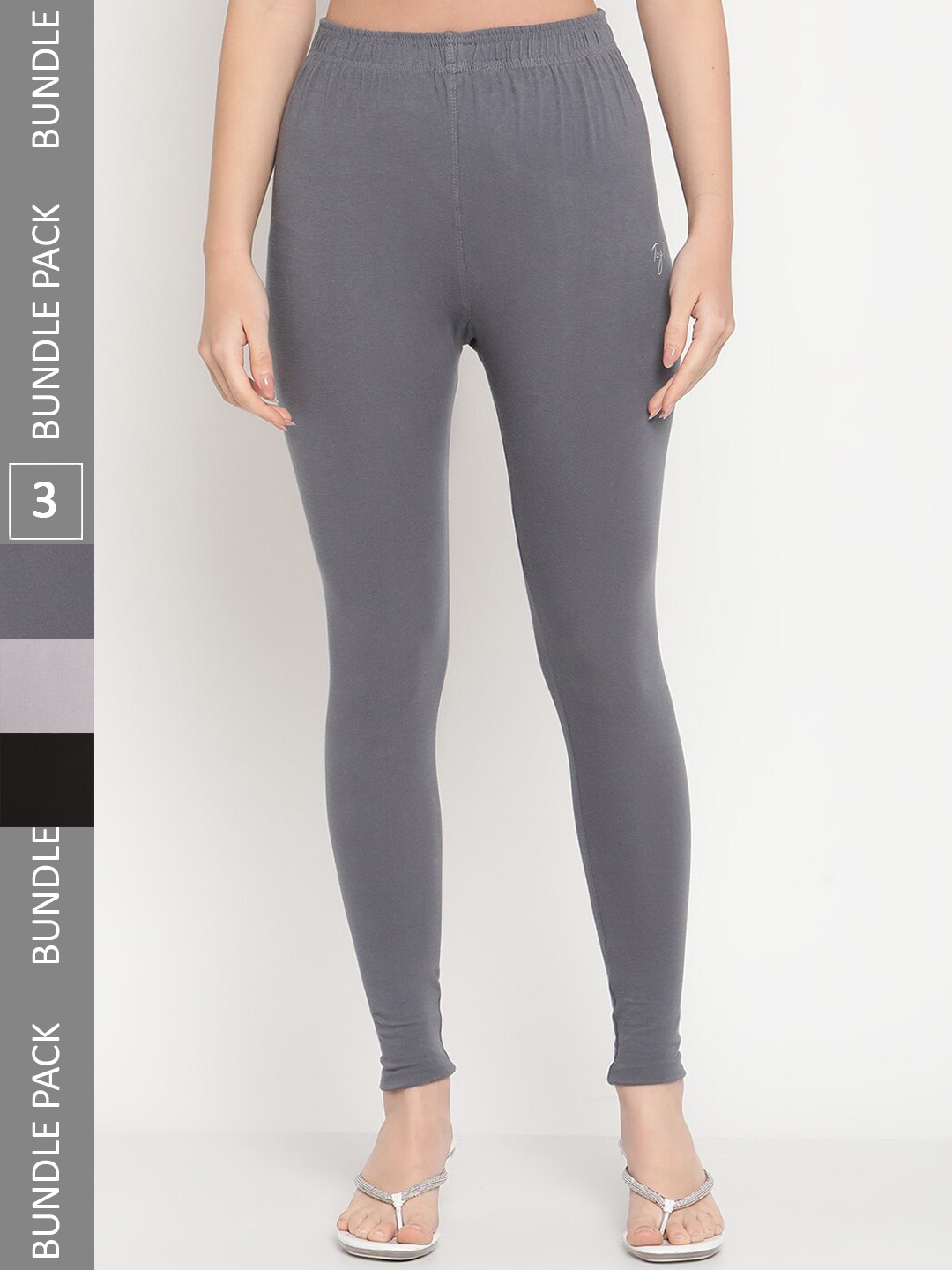 

TAG 7 Pack Of 3 Ankle Length Leggings, Black