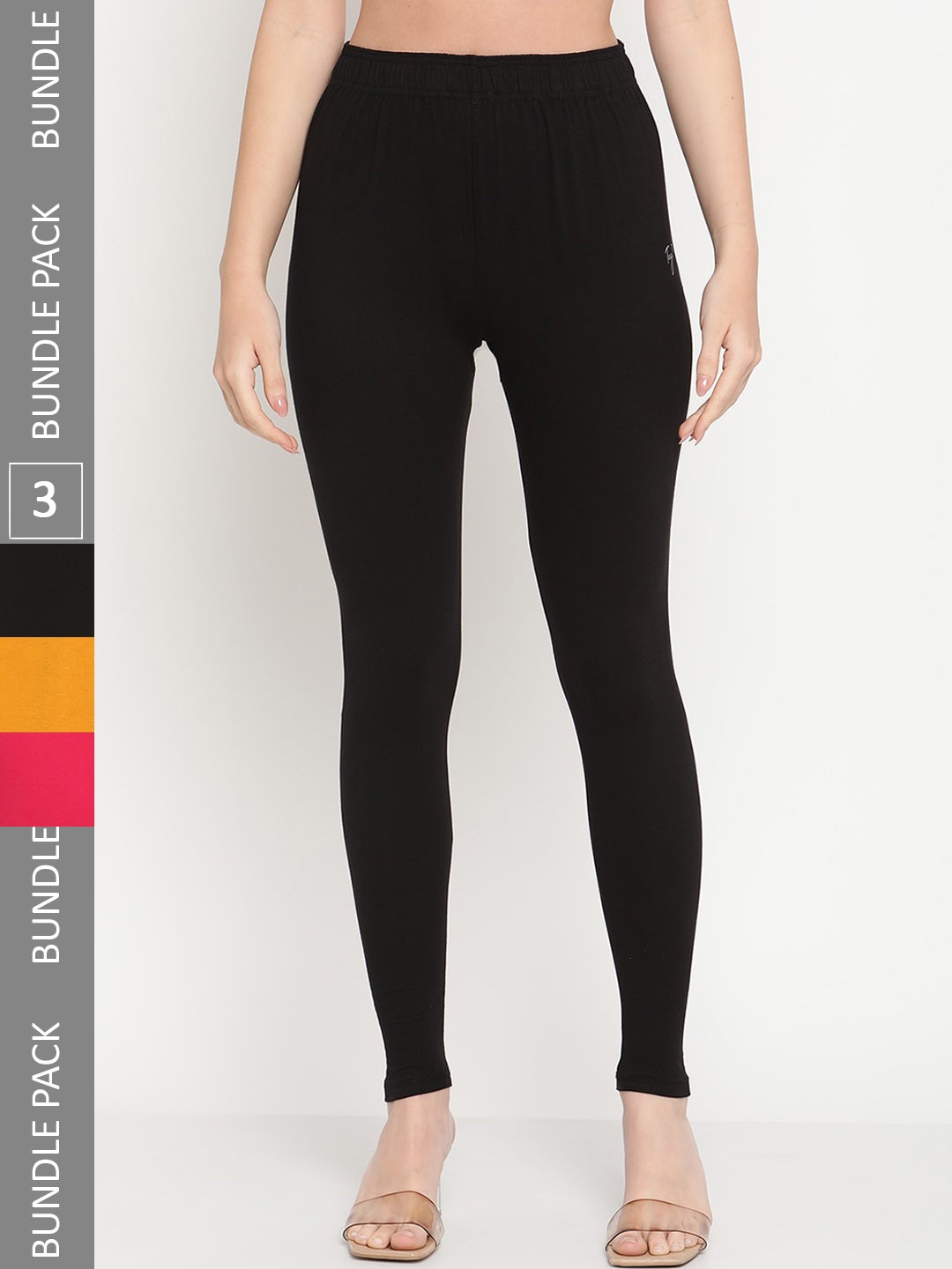 

TAG 7 Pack Of 3 Ankle-Length Leggings, Black