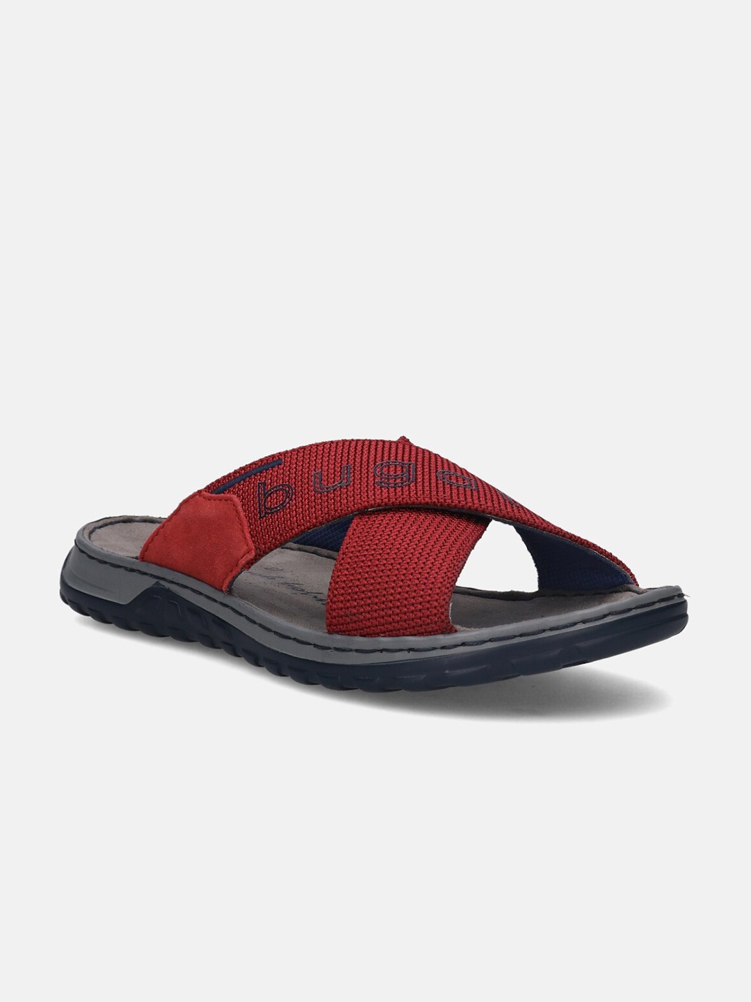 

Bugatti Men Illaro Fabric Cross Strap Open Toe Comfort Sandals, Red