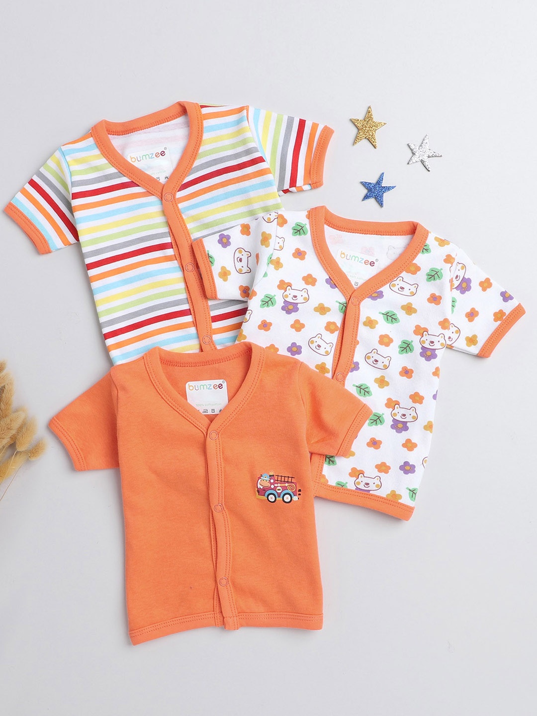 

BUMZEE Infant Boys Cotton Jhablas, Orange