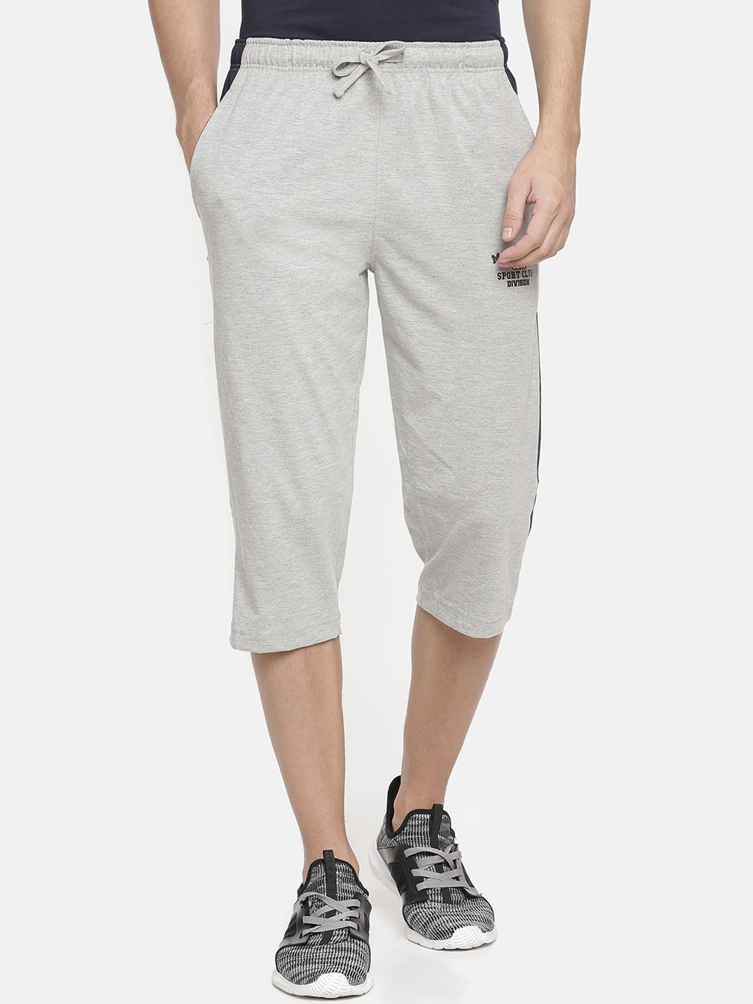 

Macroman M-Series Men Regular Fit Sports Knee Length Shorts, Grey melange