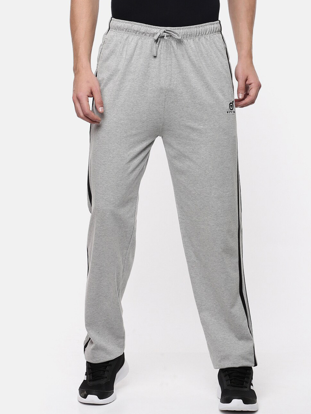 

Macroman M-Series Men Power Lounger Pure Cotton Sports Track Pants, Grey melange