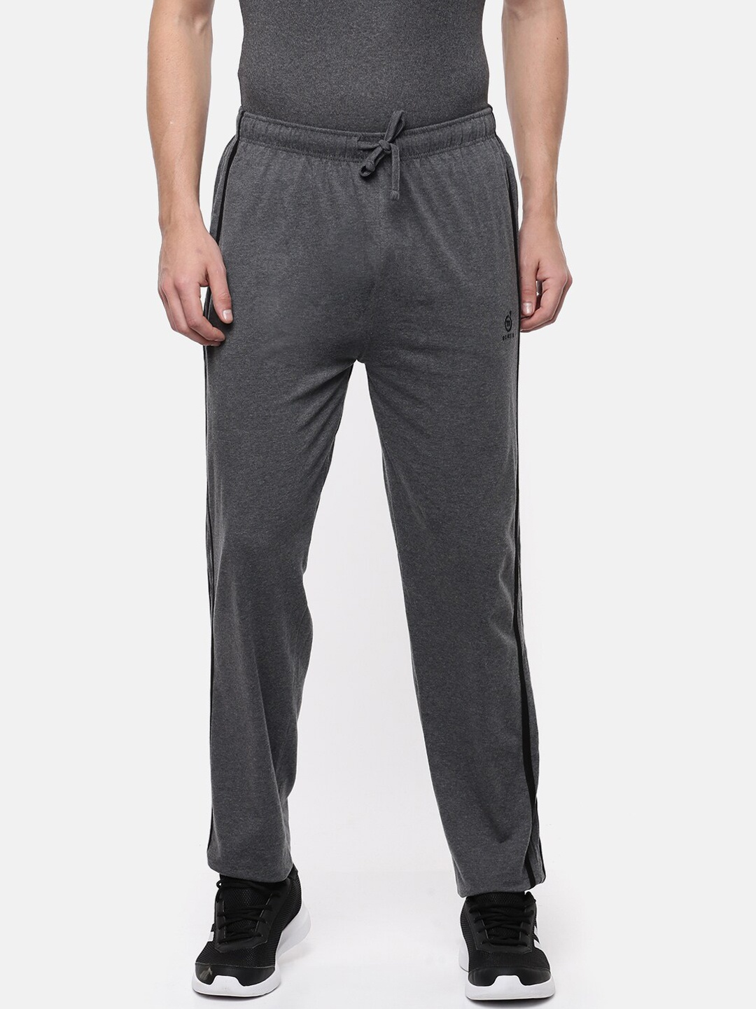 

Macroman M-Series Men Mid Rise Pure Cotton Sports Track Pants, Black
