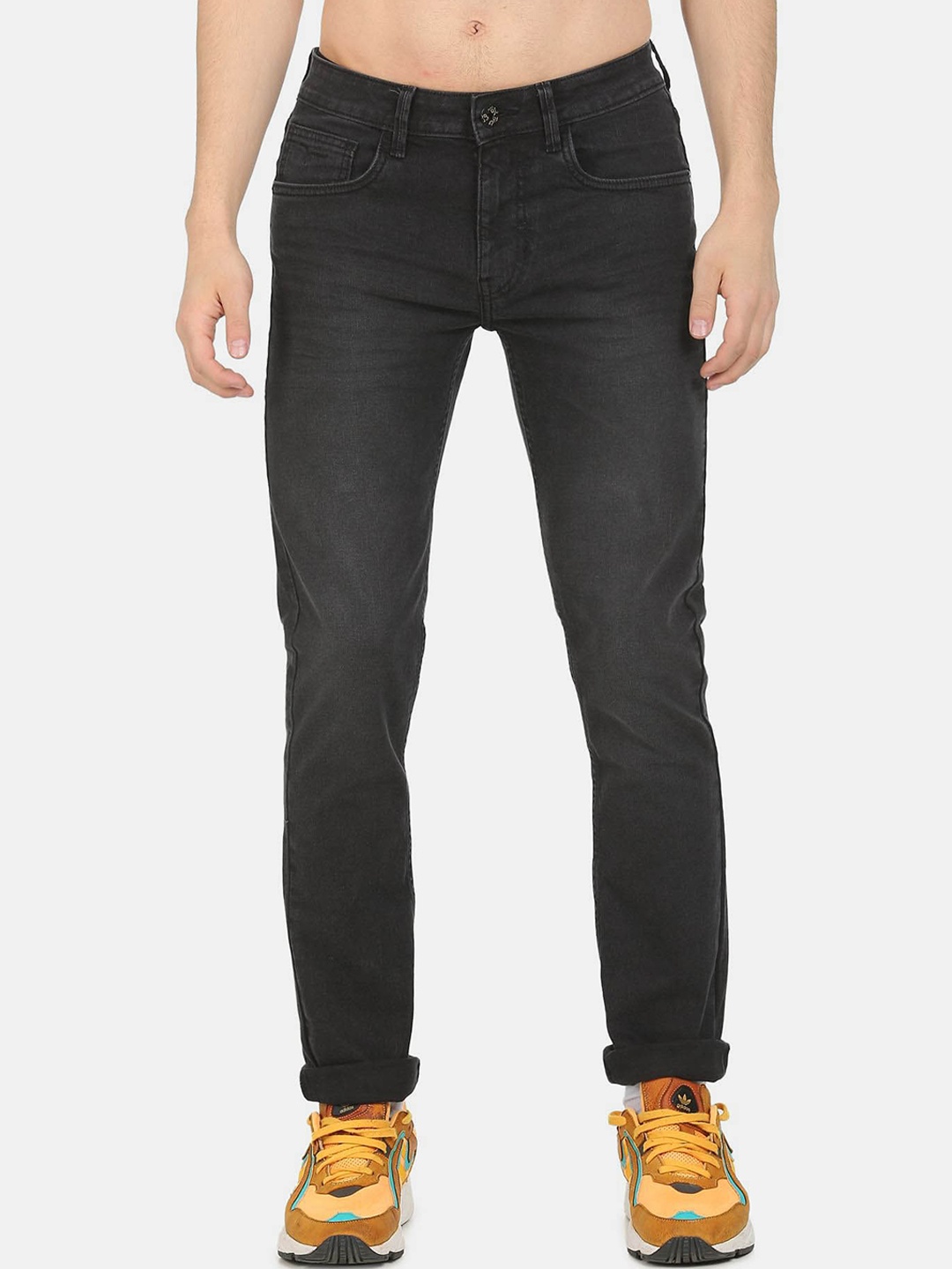 

Flying Machine Men Slim Fit Light Fade Clean Look Jeans, Black