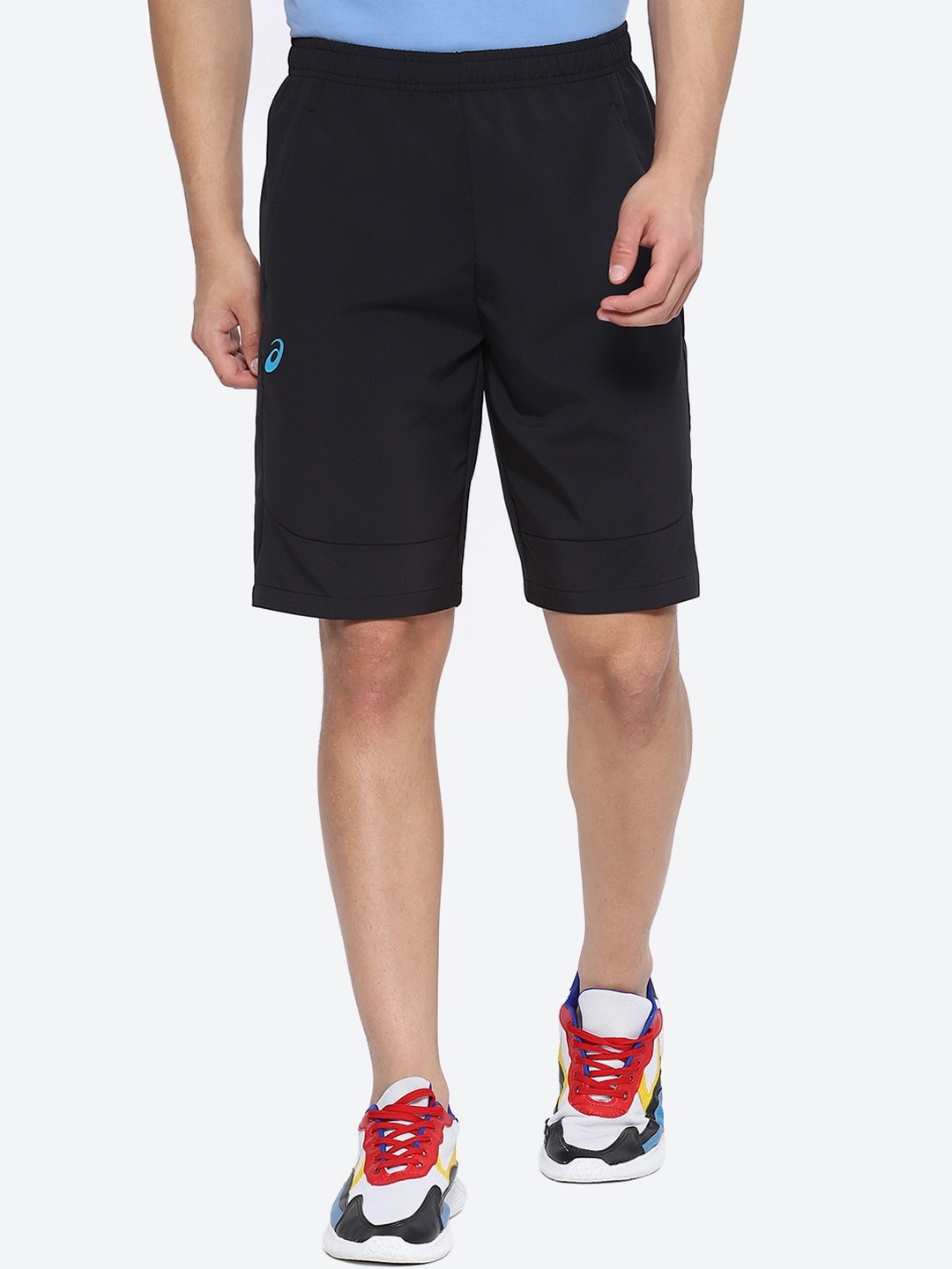 

ASICS Men Hex Graphic Dry Woven Brand Logo Printed Shorts, Black
