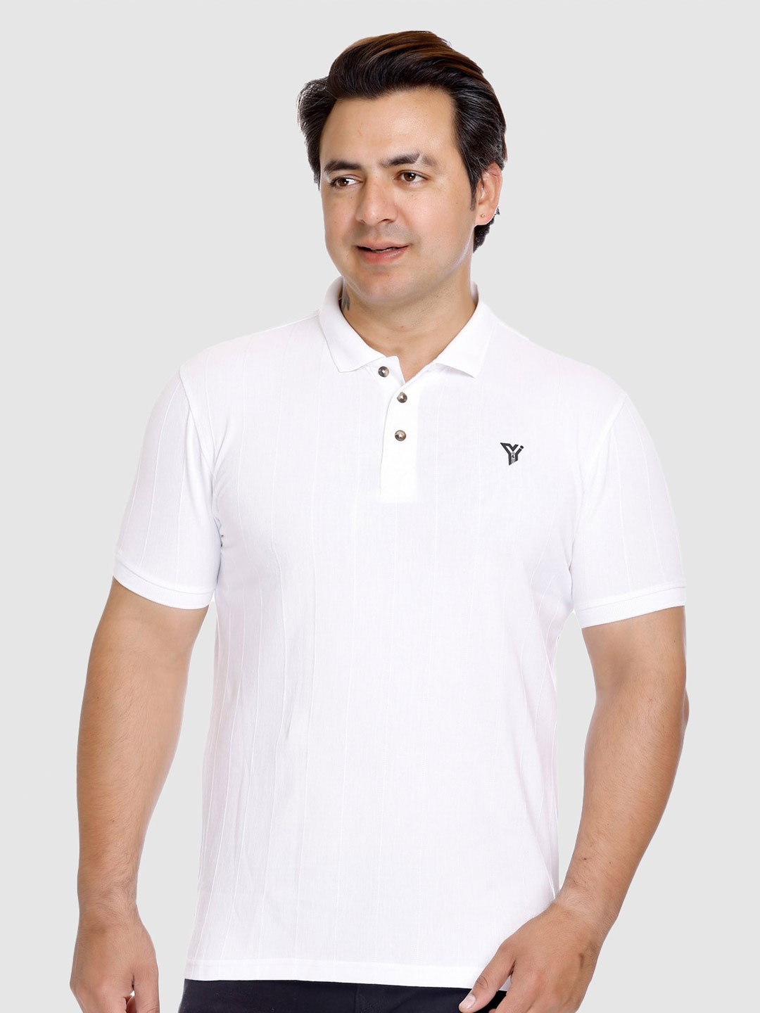 

Y&I Polo Collar Short Sleeve T-shirt, White