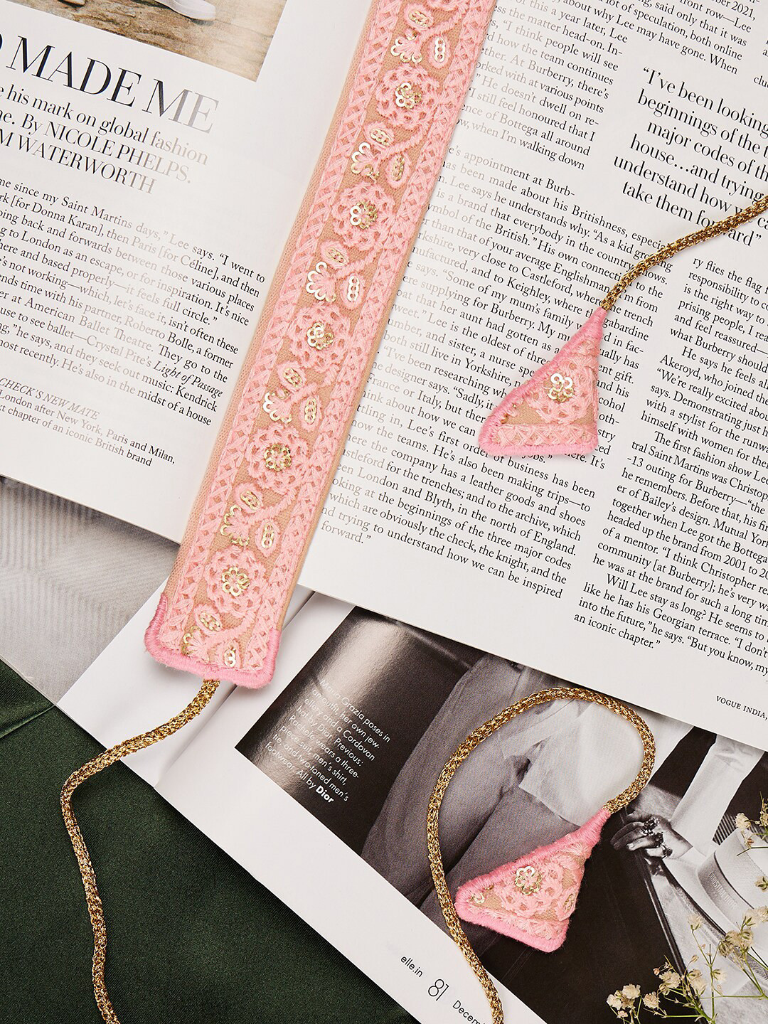 

Athena Pink Embellished PU Ethnic Belt
