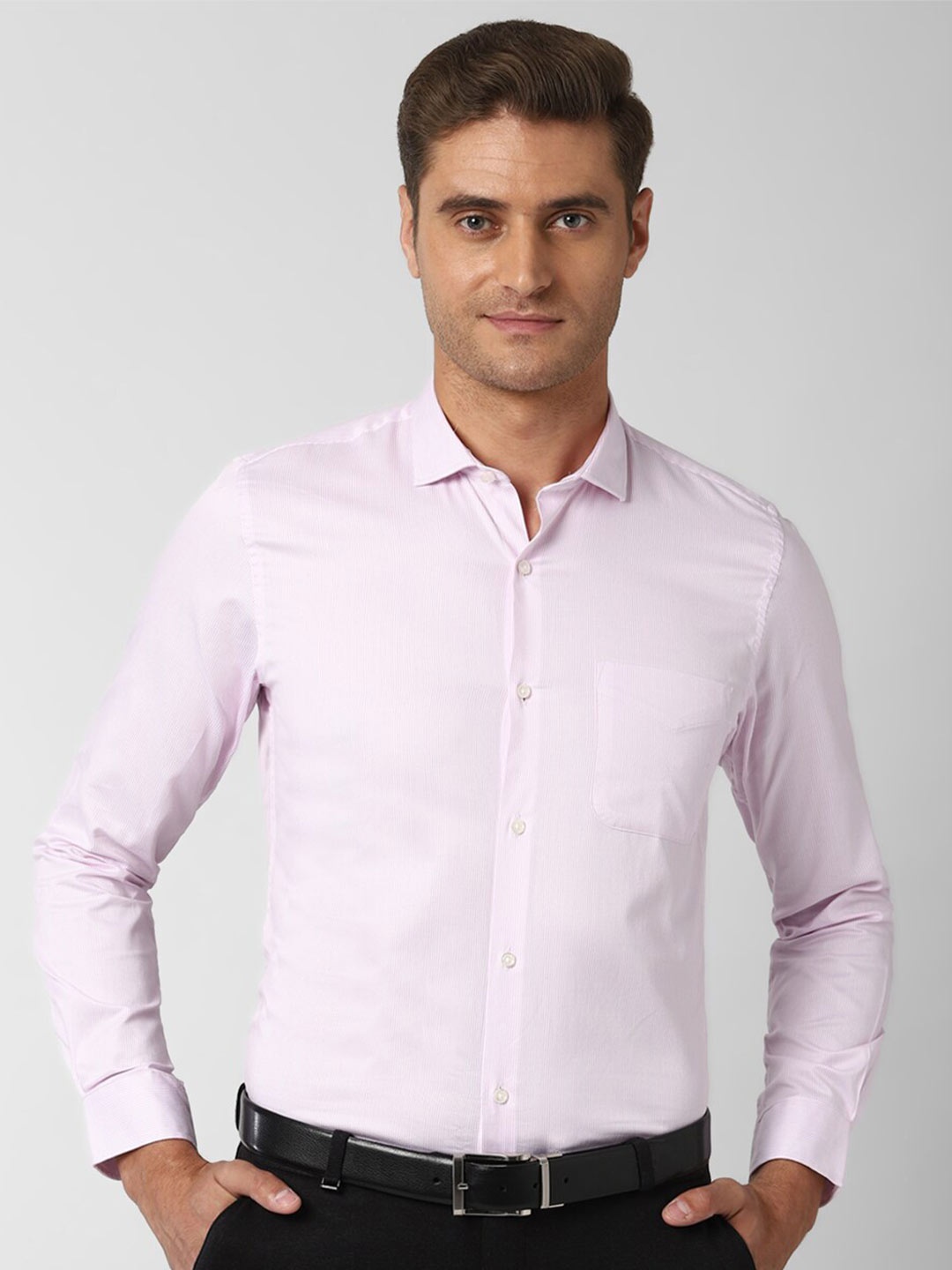 

Peter England Men Pink Slim Fit Opaque Formal Shirt