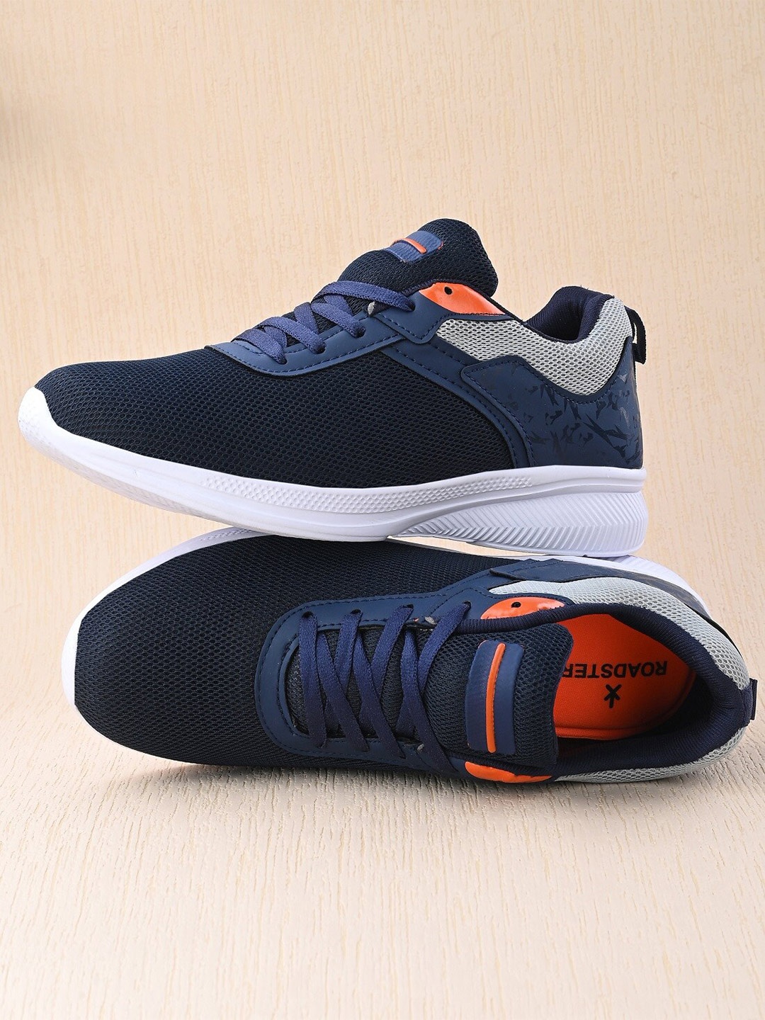 

The Roadster Life Co. Men Mesh Abzorb Walking Shoes, Navy blue