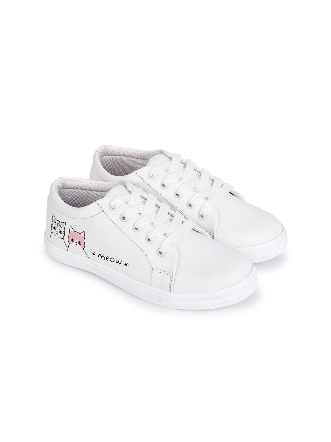 

OPHELIA Women Printed Lightweight Sneakers, White