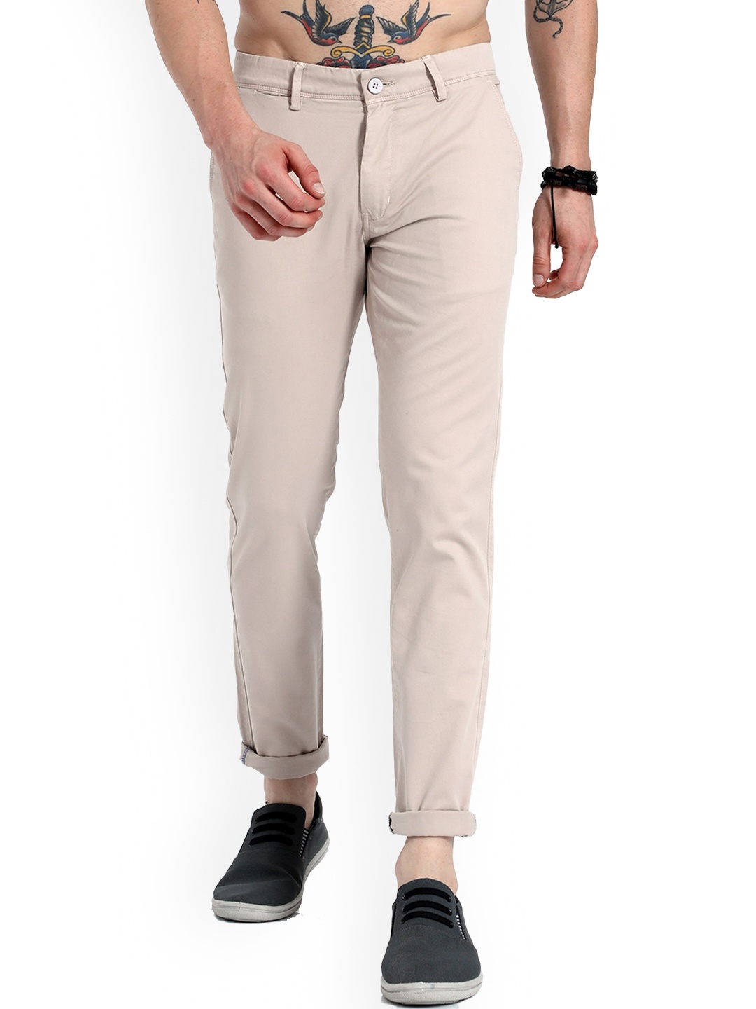 

Reslag Men Smart Slim Fit Cotton Chinos, Beige