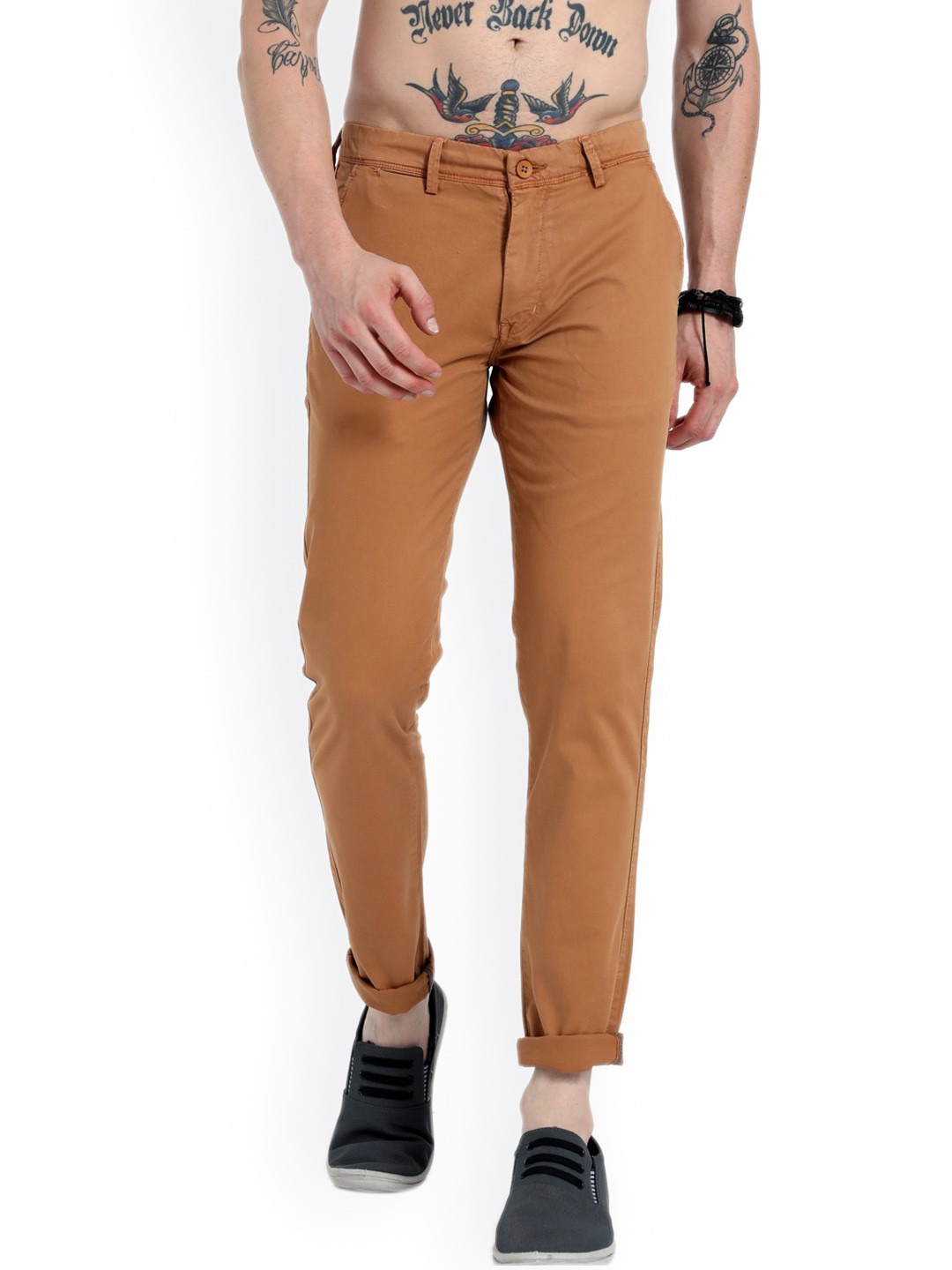 

Reslag Men Smart Slim Fit Cotton Chinos, Brown