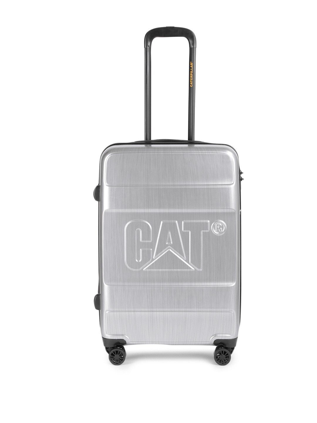 

CAT Brand Logo Detail 360 Degree Rotation Hard Medium-Sized Trolley Bag 74 L, Silver