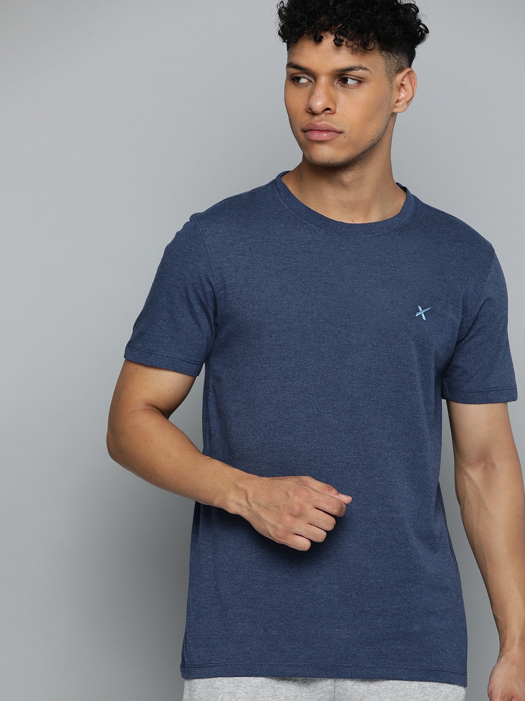 

HRX by Hrithik Roshan Men Bio-Wash T-shirt, Navy blue
