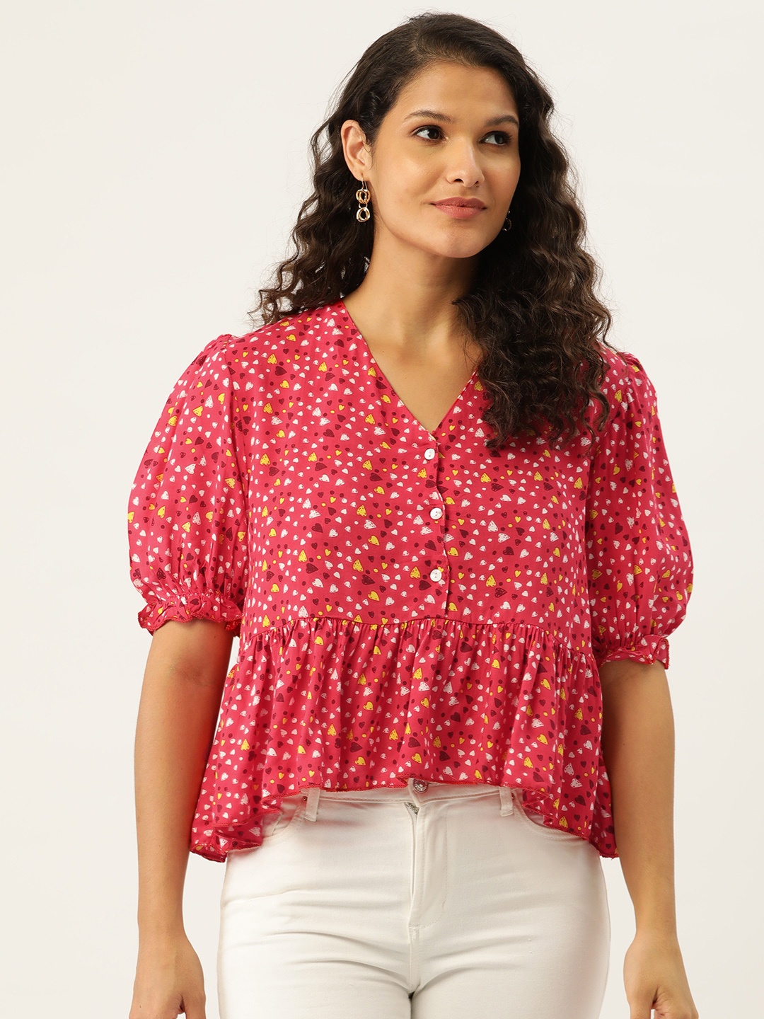 

Belle Fille Pink Print Top