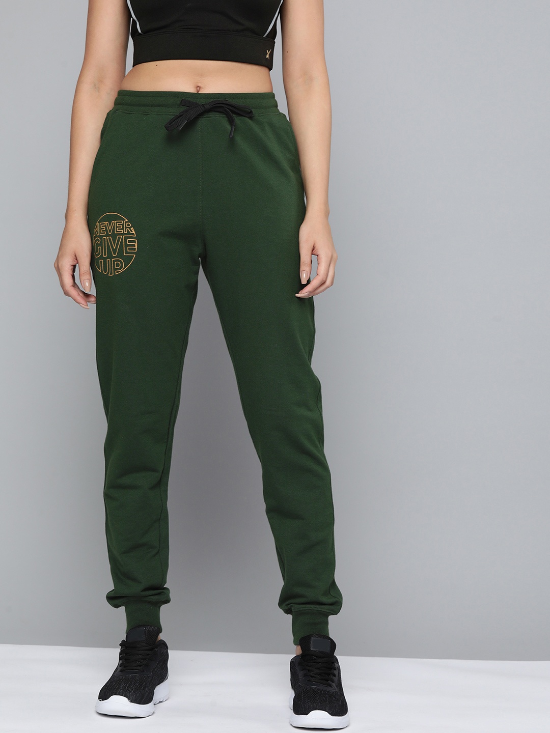 

HRX by Hrithik Roshan Olive Solid Track Pants