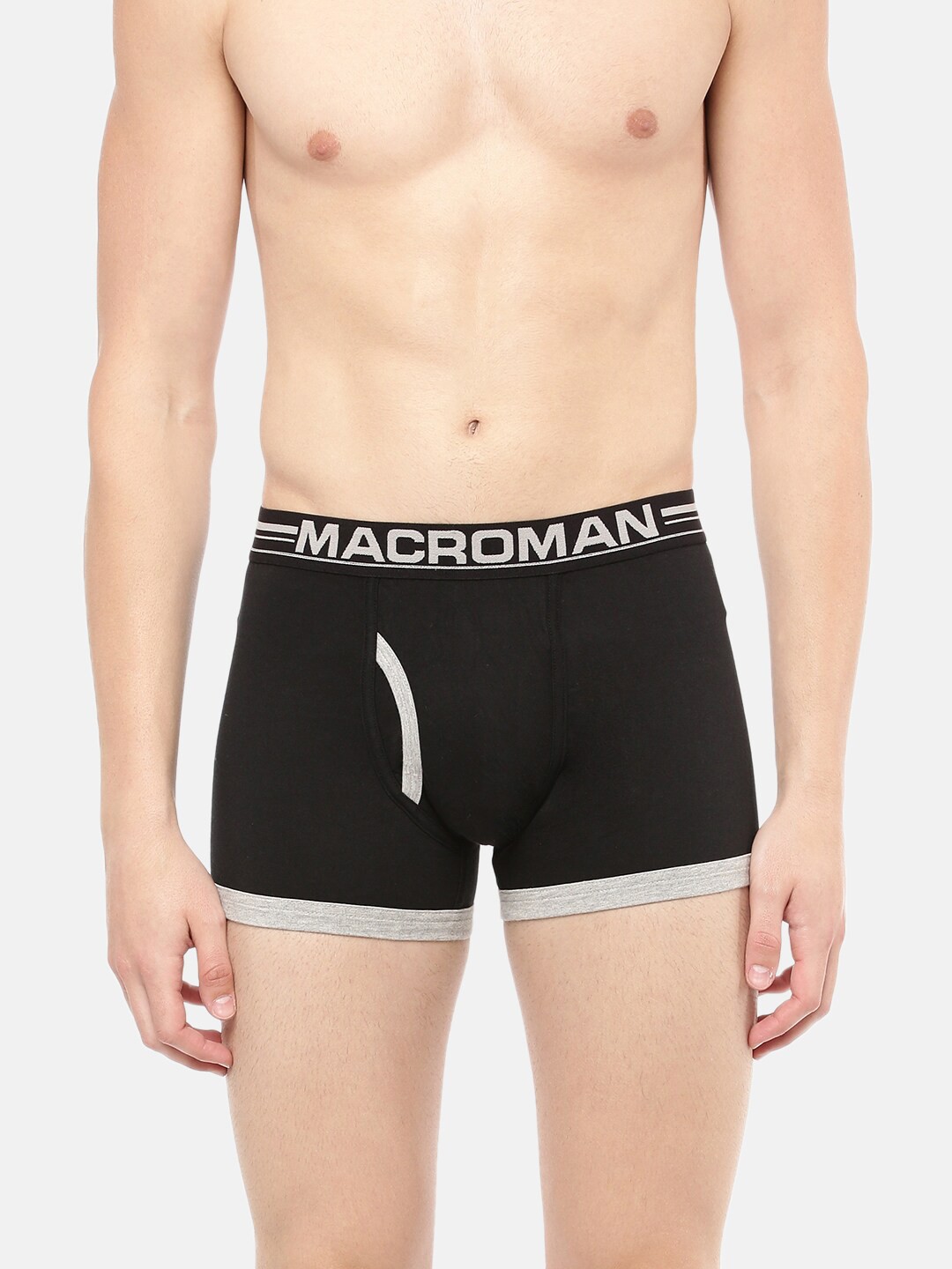 

Macroman M-Series Men Pure Cotton Boxer Brief, Black