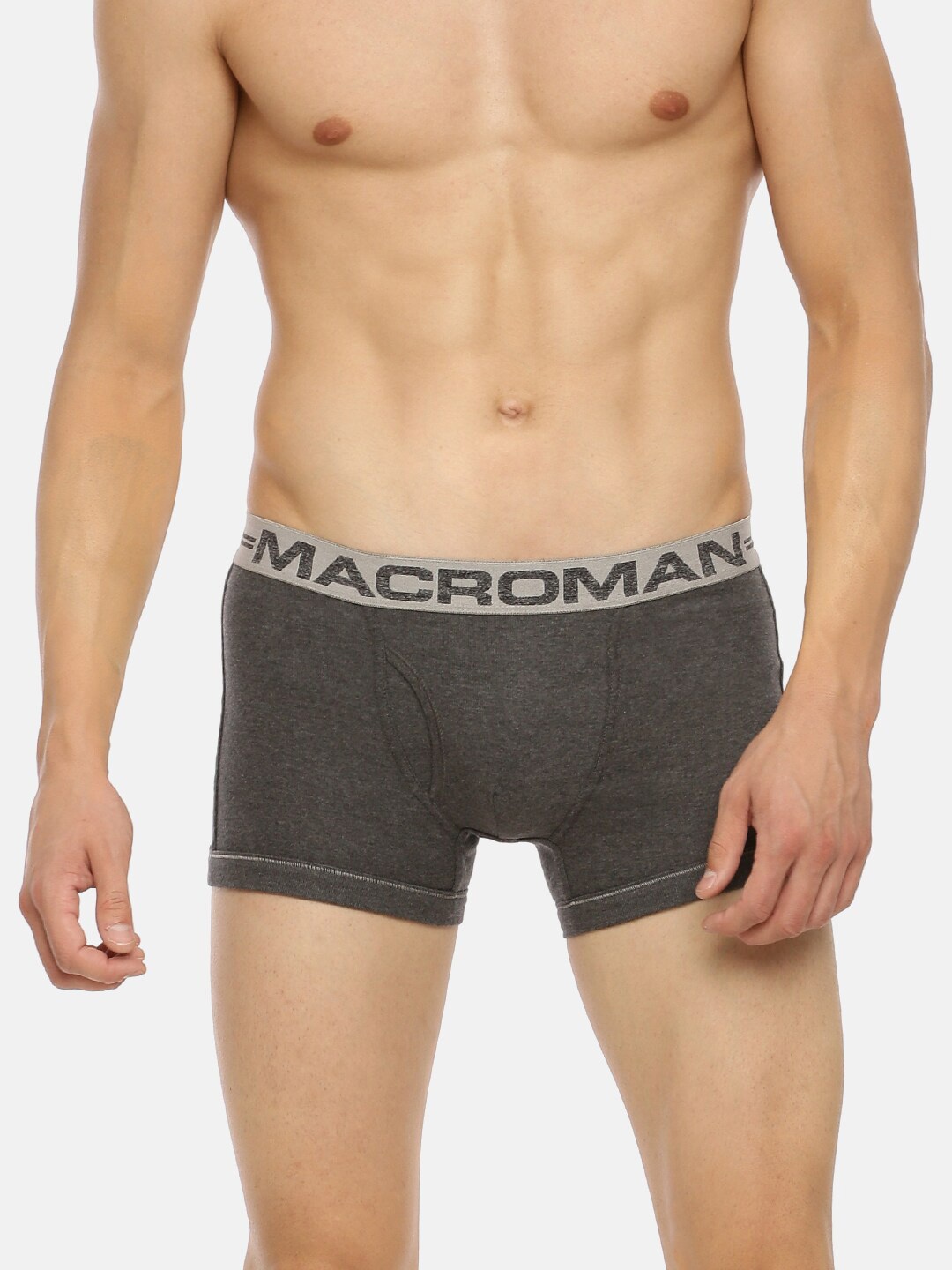 

Macroman M-Series Men Pure Cotton Boxer Brief, Grey