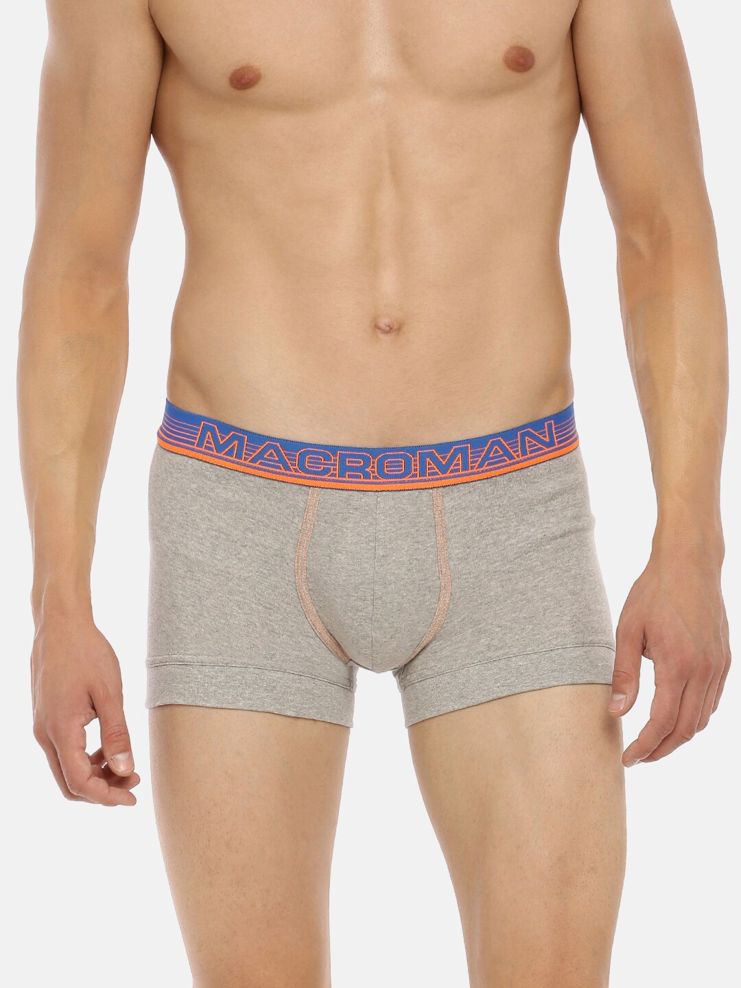 

Macroman M-Series Men Anti Microbial Pure Cotton Boxer Brief, Grey melange