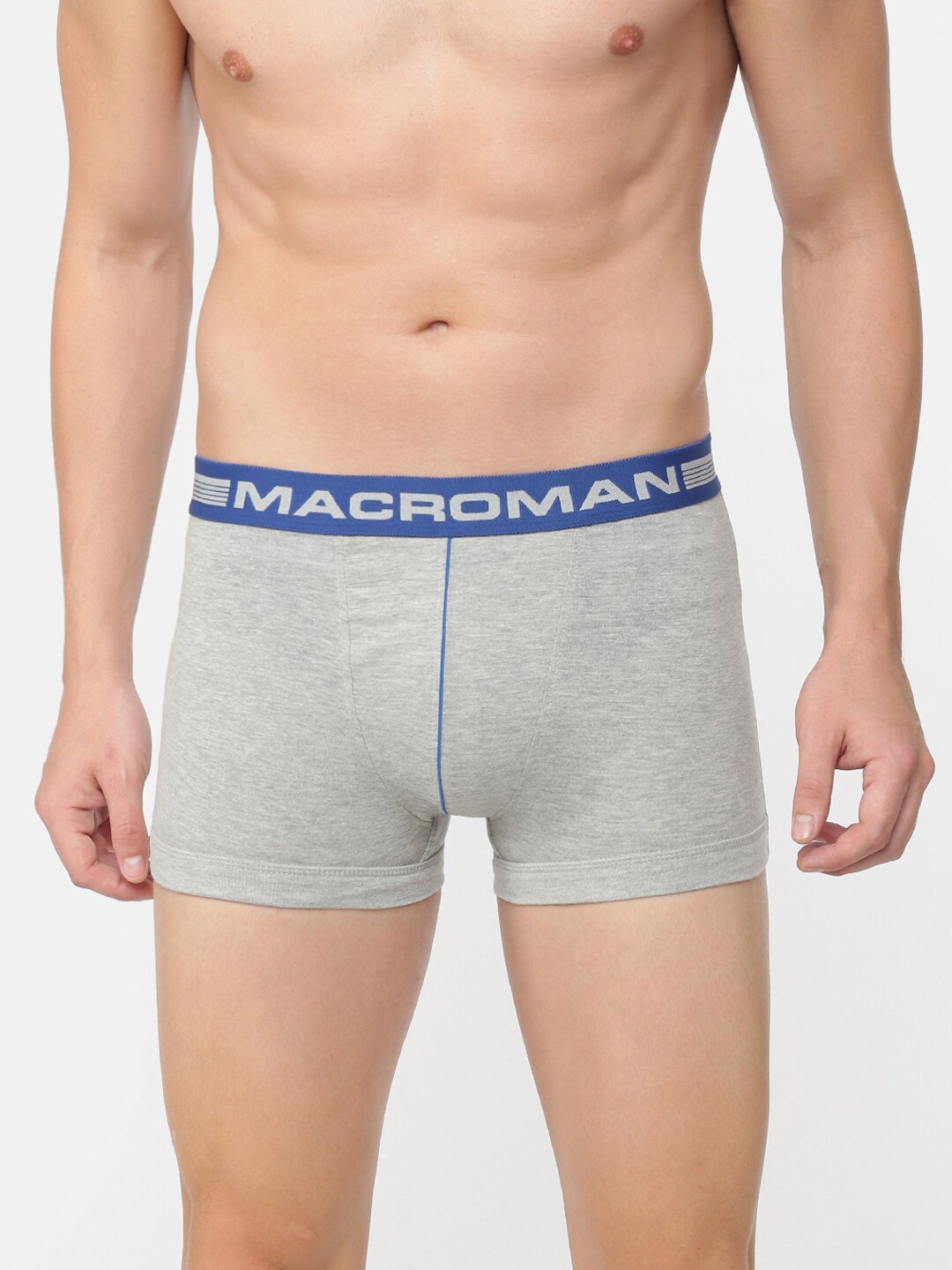 

Macroman M-Series Men Anti Microbial Pure Cotton Boxer Brief, Grey melange