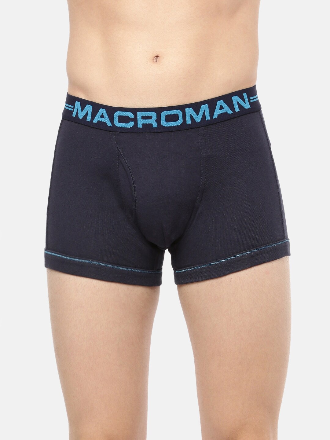 

Macroman M-Series Men Classic Stretch Boxer Anti Microbial Boxer Brief, Navy blue