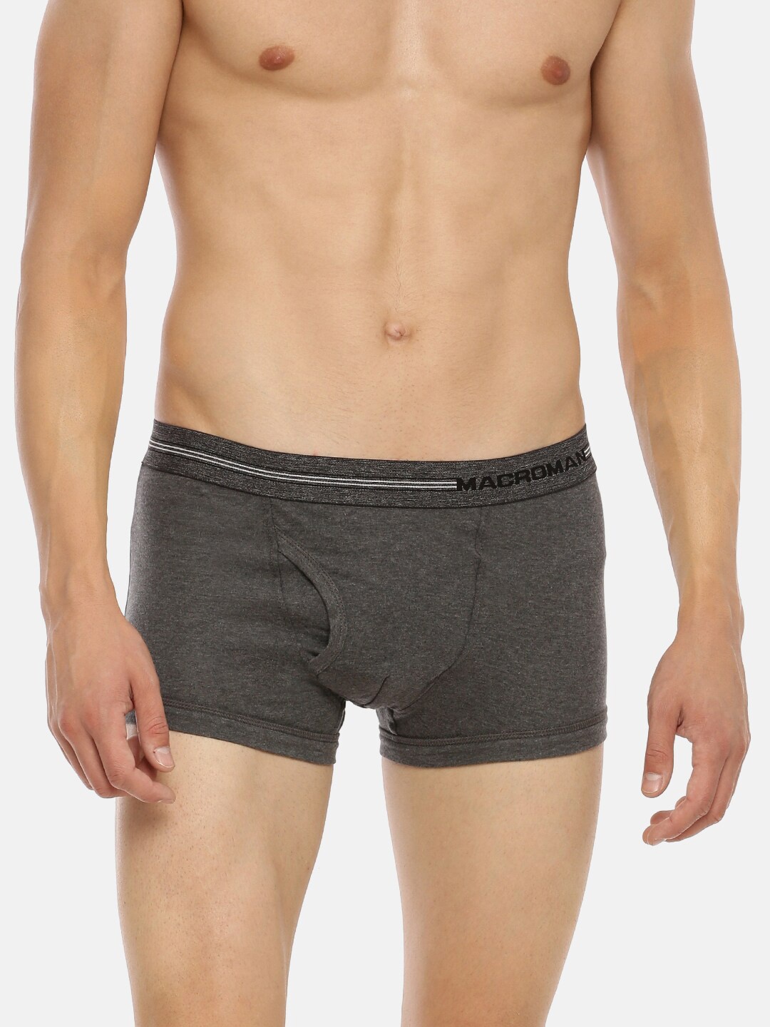 

Macroman M-Series Men Anti Microbial Pure Cotton Boxer Brief, Charcoal